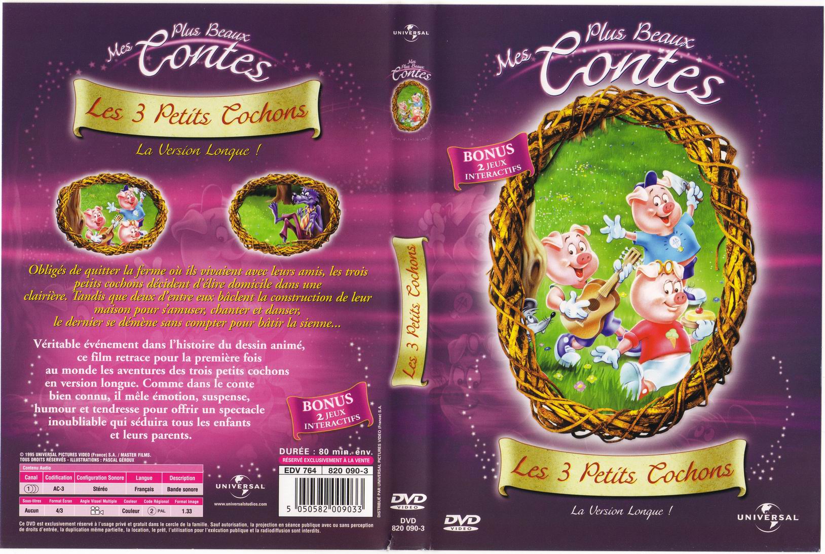 Jaquette DVD Mes plus beaux contes - Les 3 petits cochons