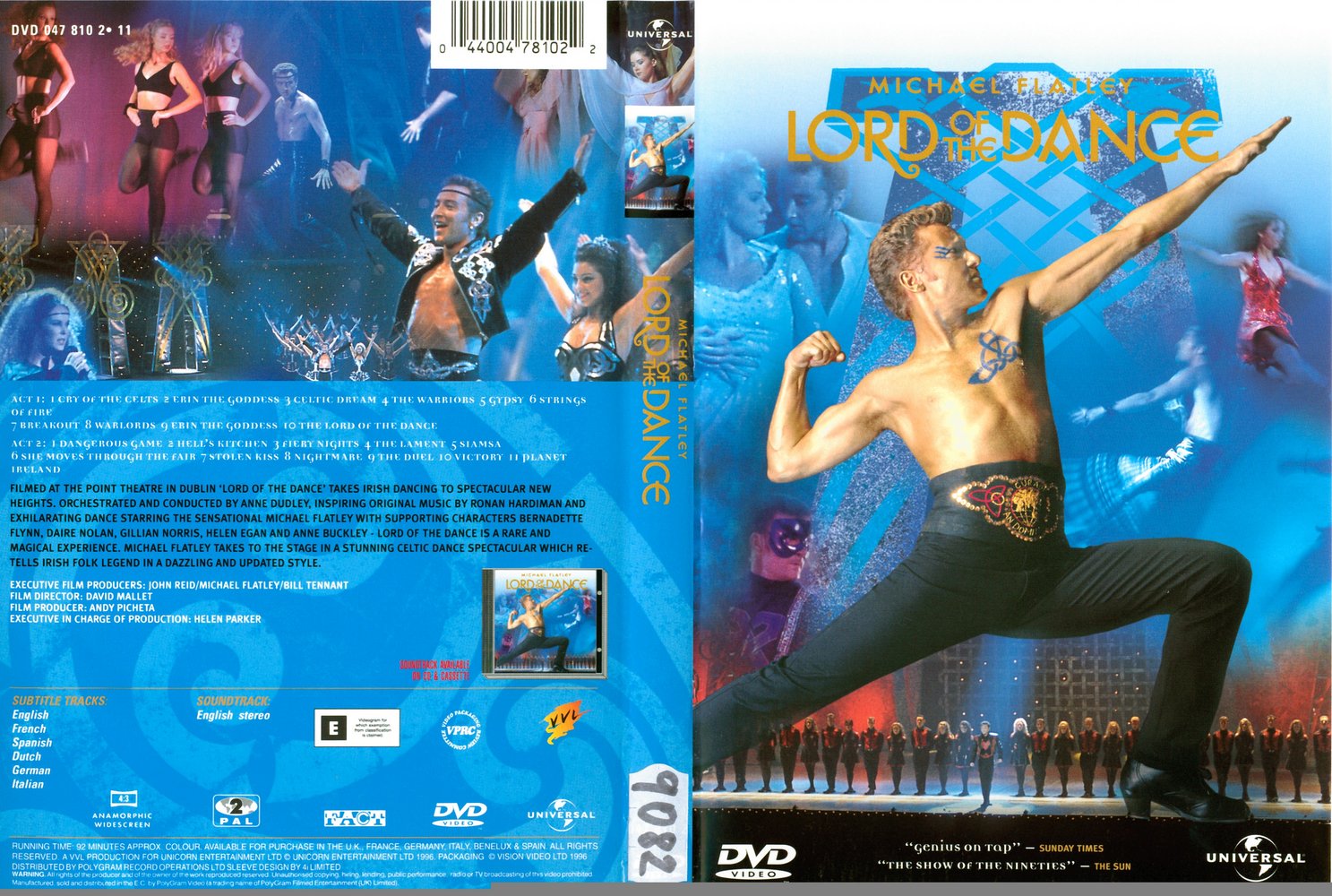 Jaquette DVD Michael Flatley lord f the dance