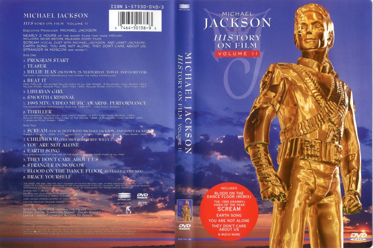 Jaquette DVD Michael Jackson History On Film Vol 2 Zone 1
