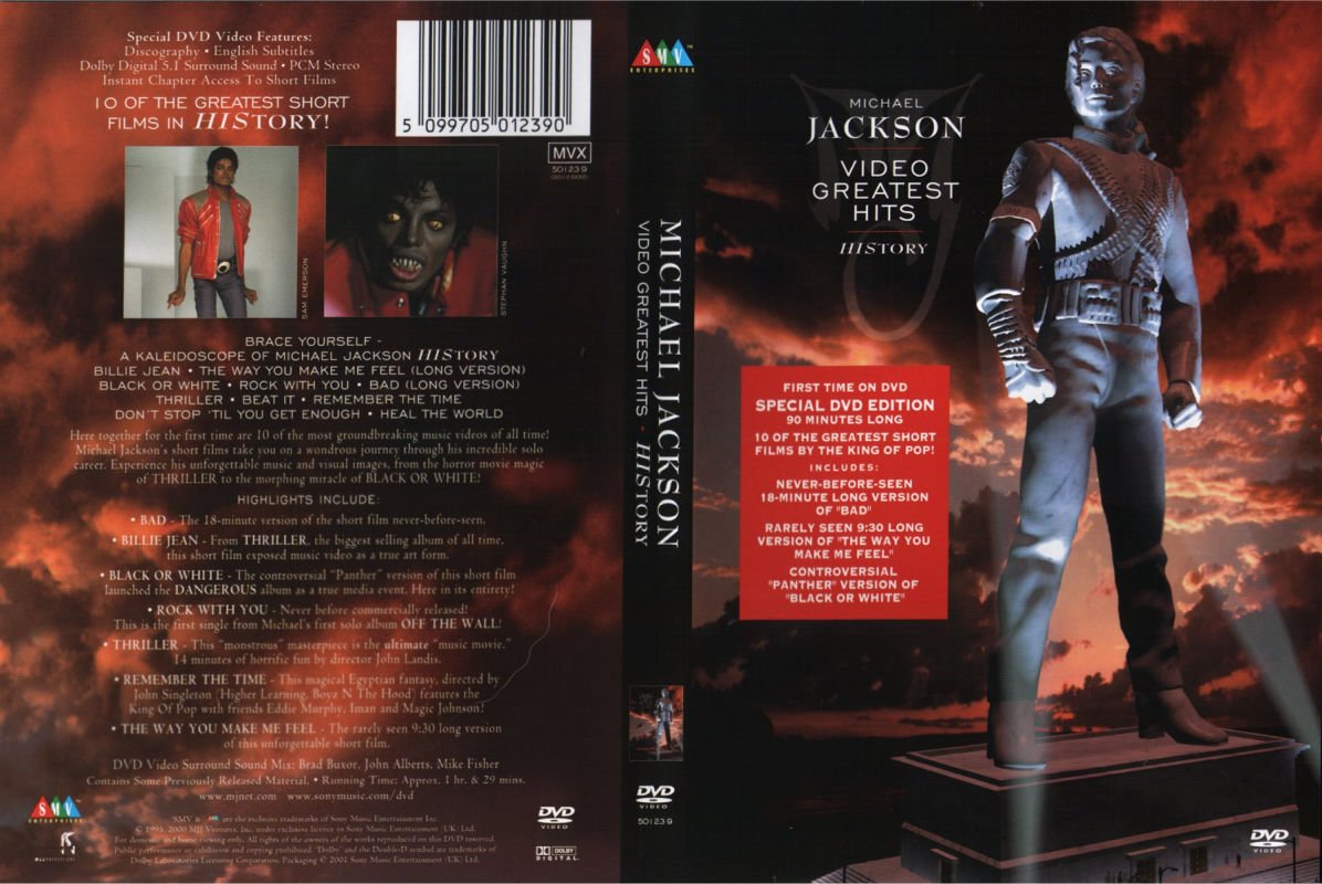 Jaquette DVD Michael Jackson History Zone 1