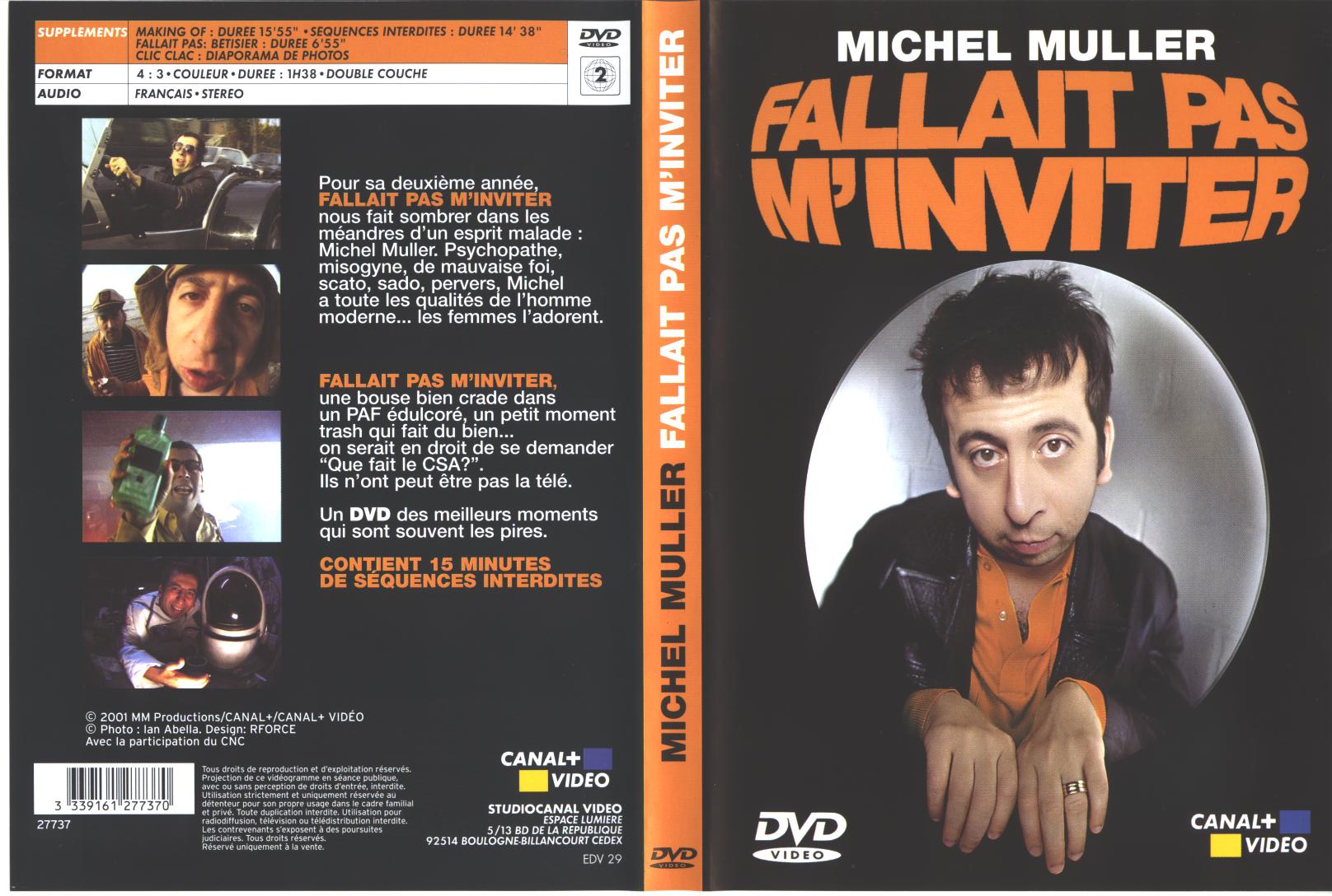 Jaquette DVD Michel Muller - Fallait pas m