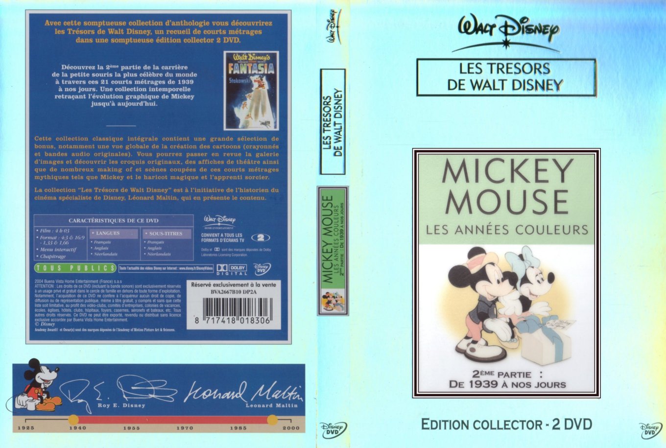 Jaquette DVD Mickey - Les annees couleur vol 2