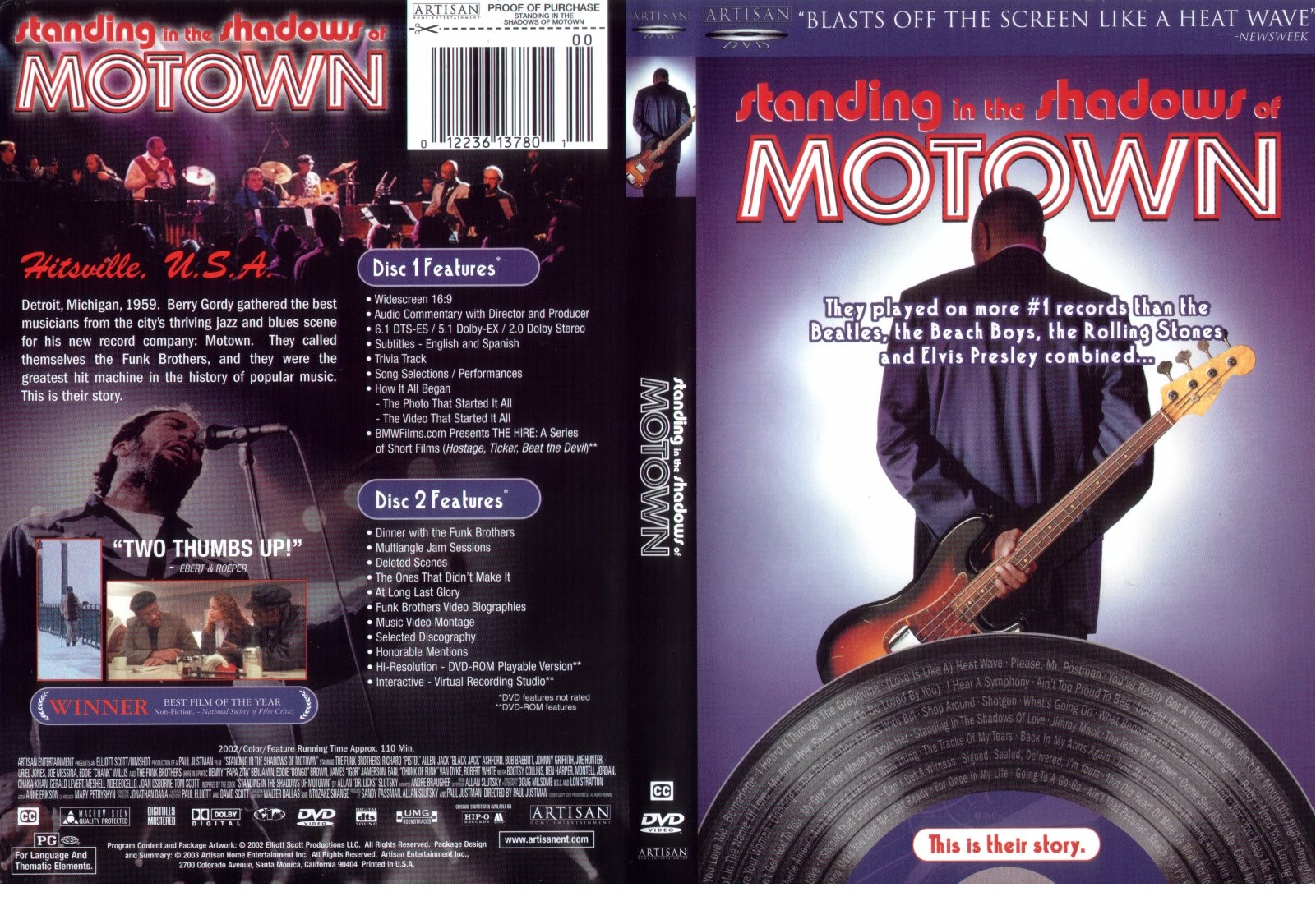 Jaquette DVD Motown la vritable histoire