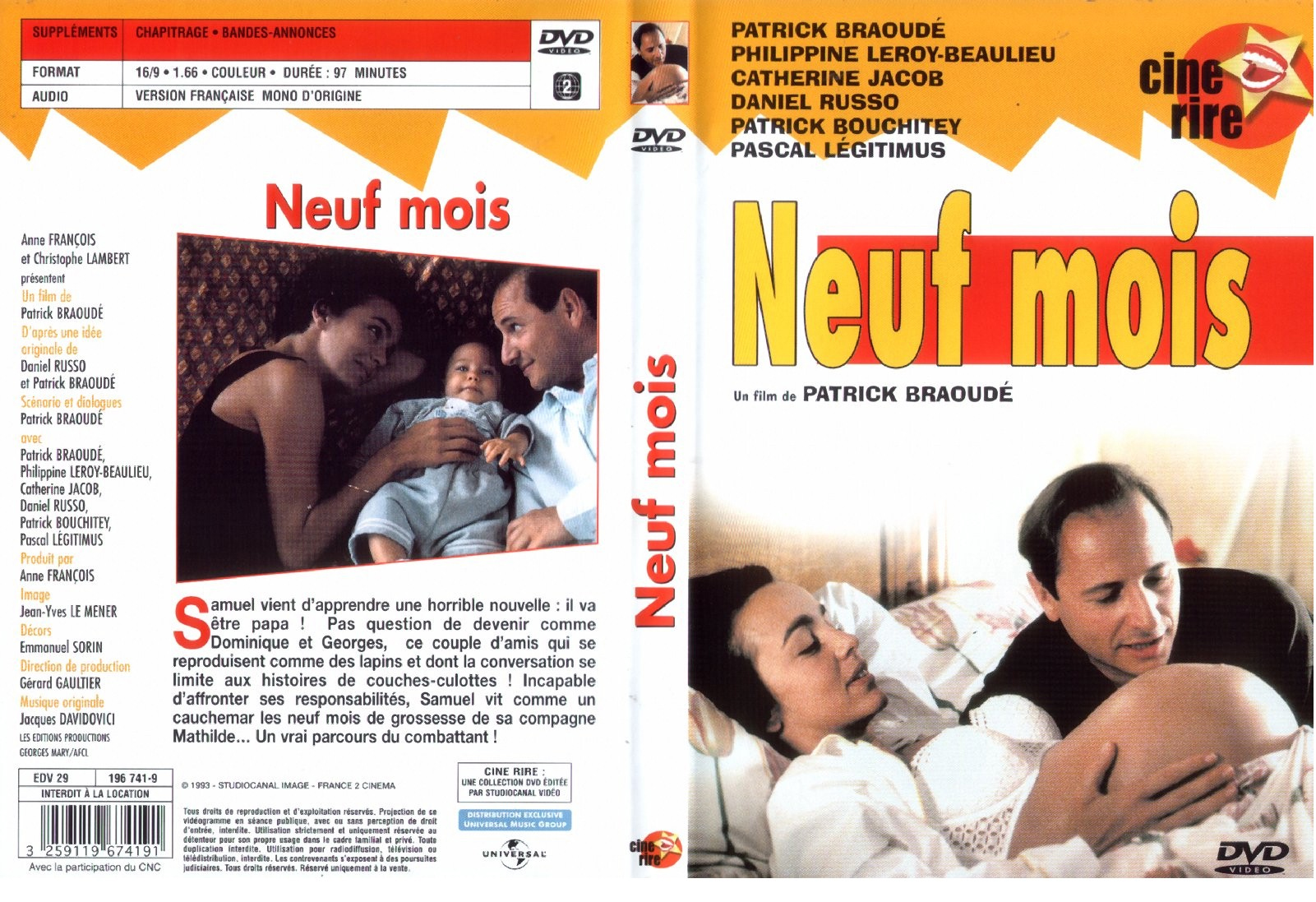 Jaquette DVD Neuf mois