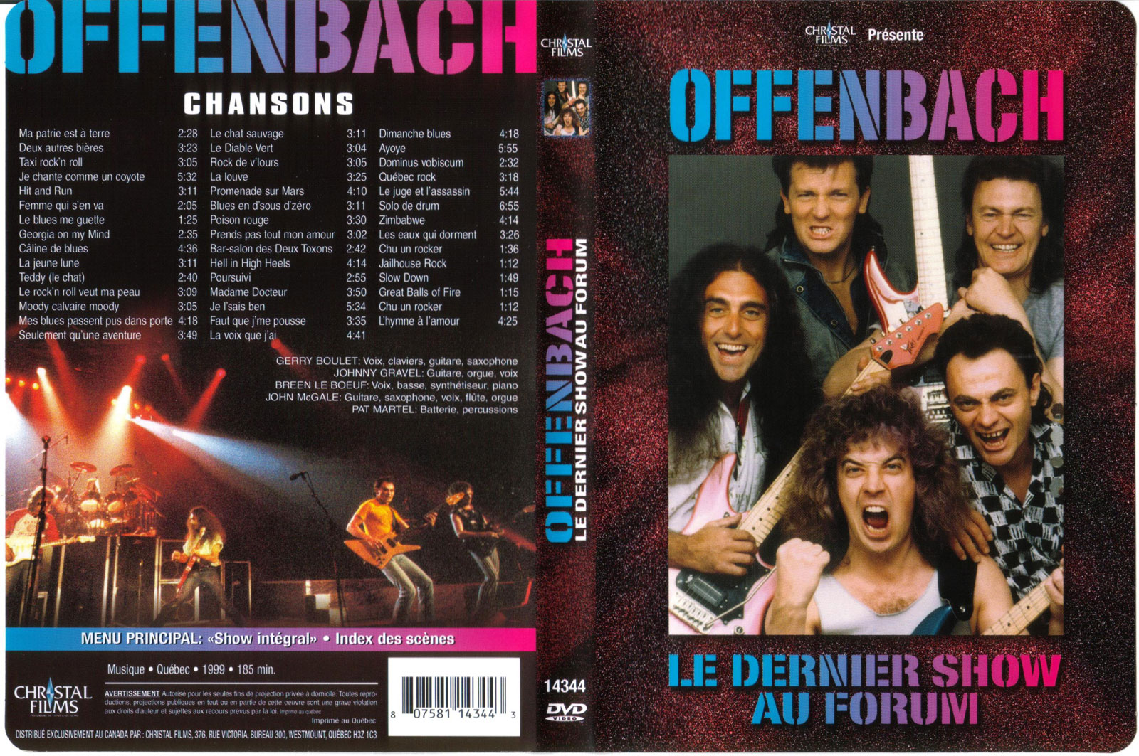 Jaquette DVD Offenbach le dernier show au forum