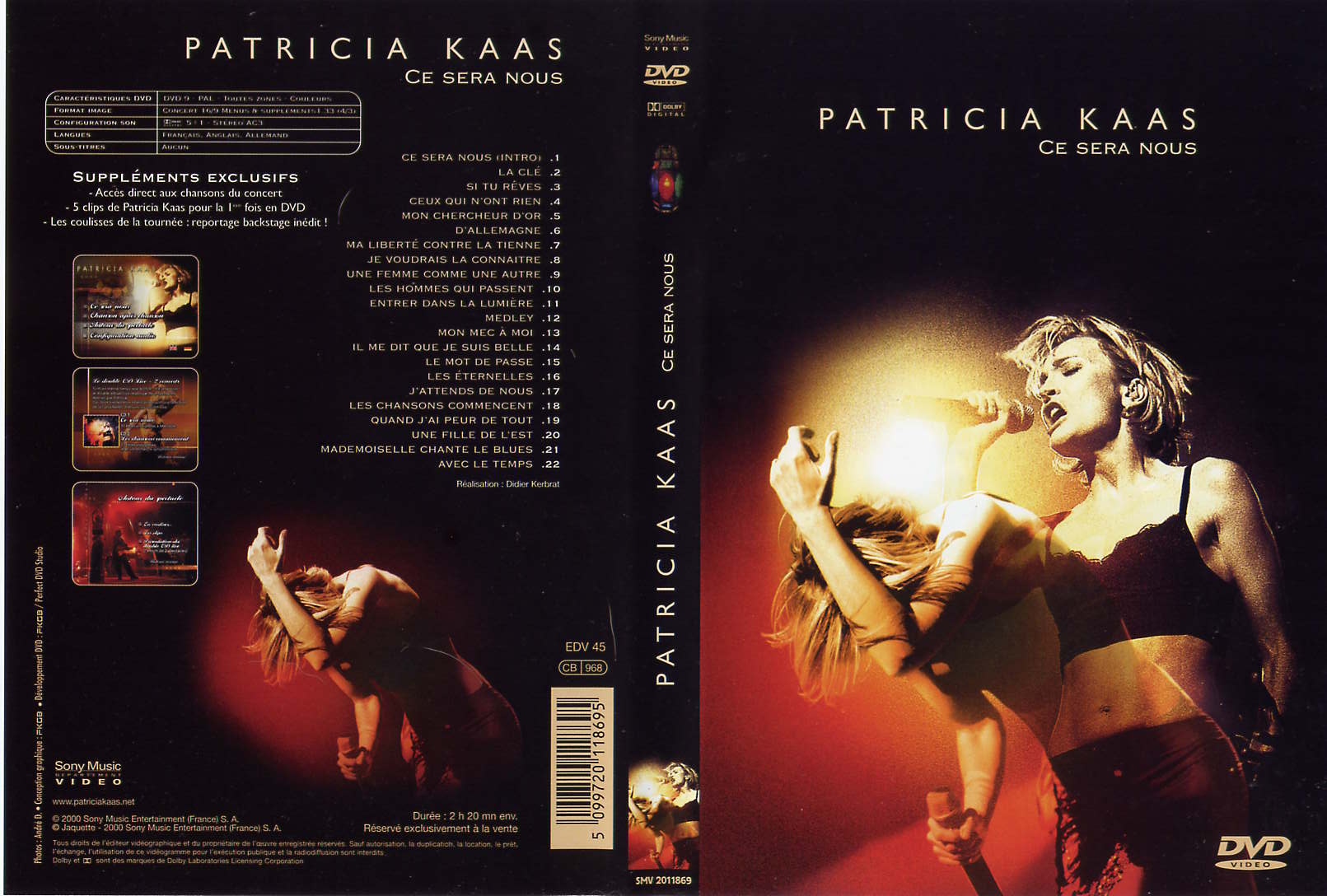 Jaquette DVD Patricia Kaas ce sera nous