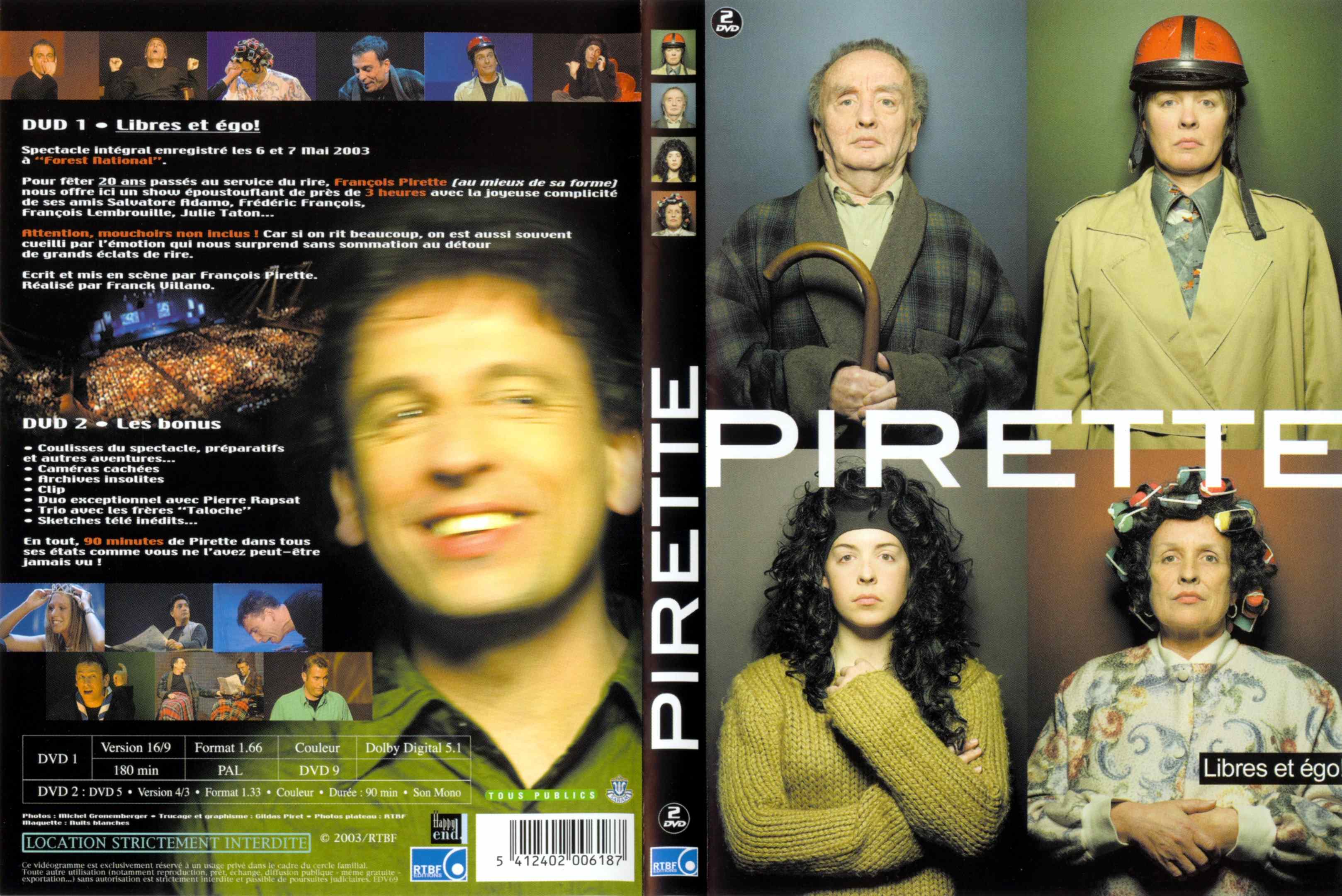 Jaquette DVD Pirette libres et ego