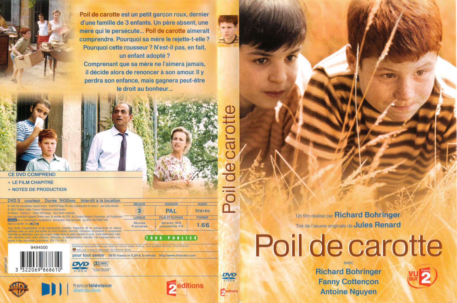 Jaquette DVD Poil de carotte