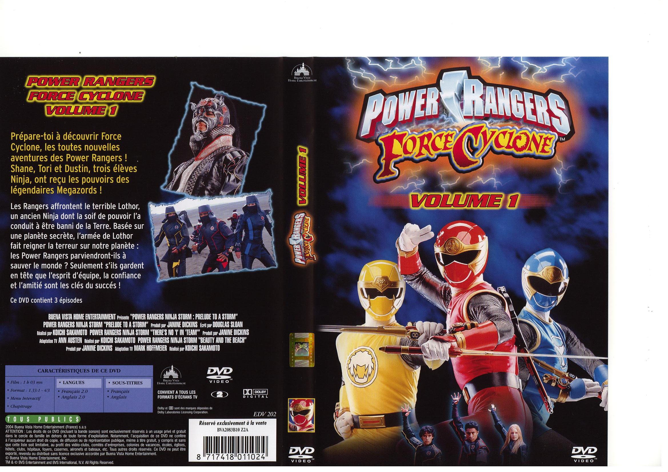 Jaquette DVD Power rangers vol 1
