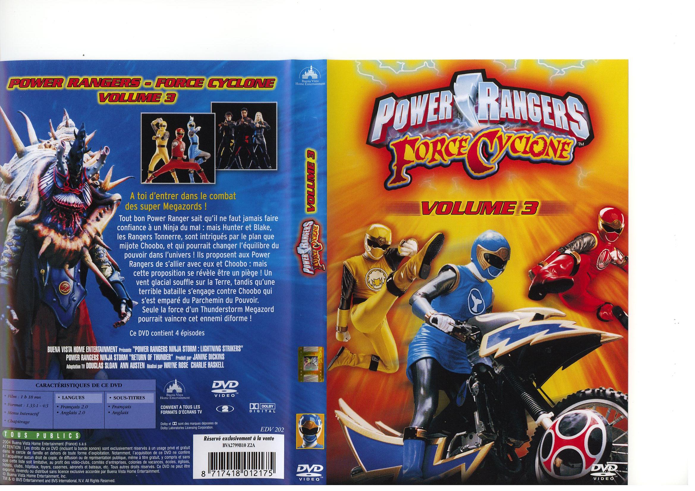 Jaquette DVD Power rangers vol 3