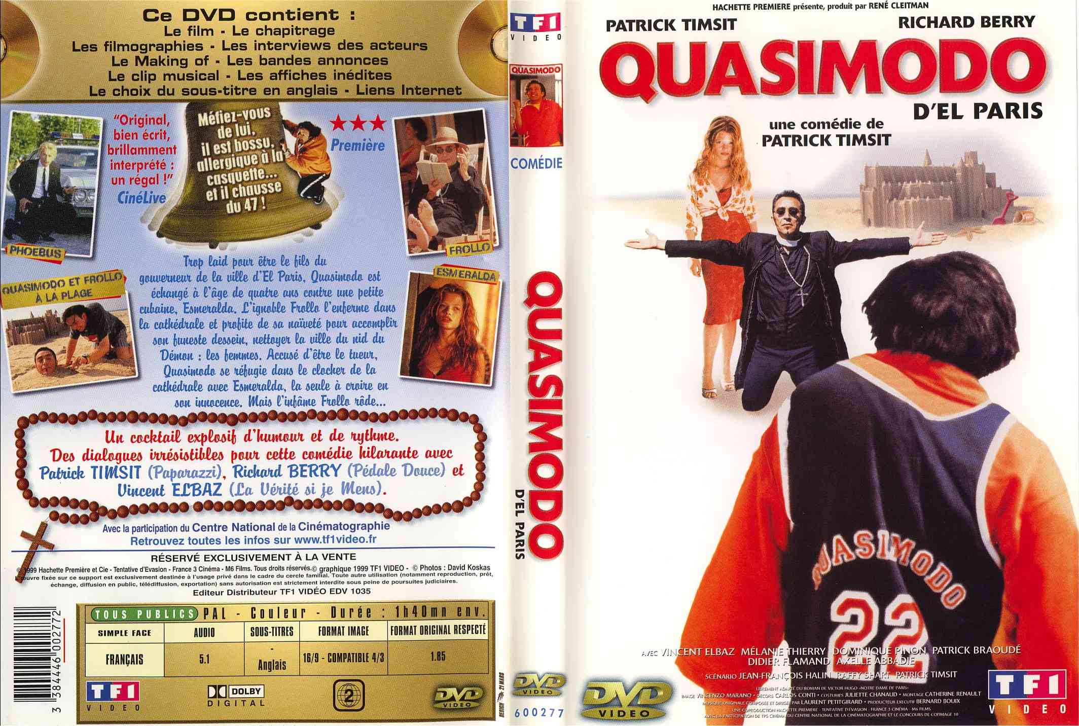 Jaquette DVD Quasimodo del paris