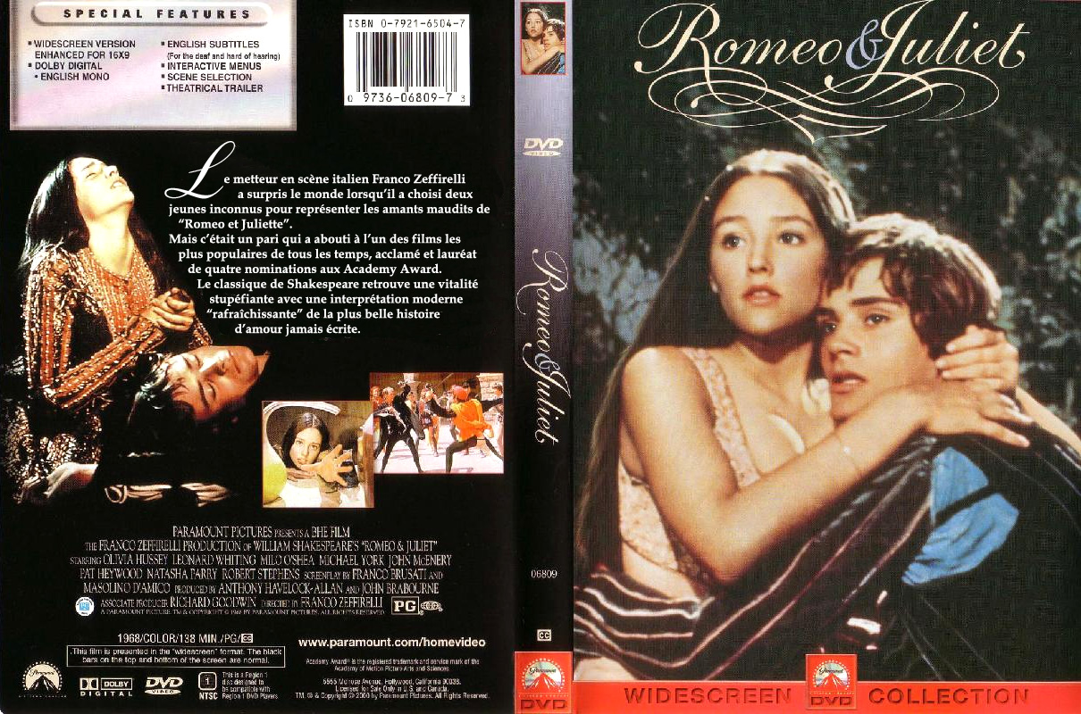Jaquette DVD de Romeo et Juliette (zeffirelli) - Cinéma Passion