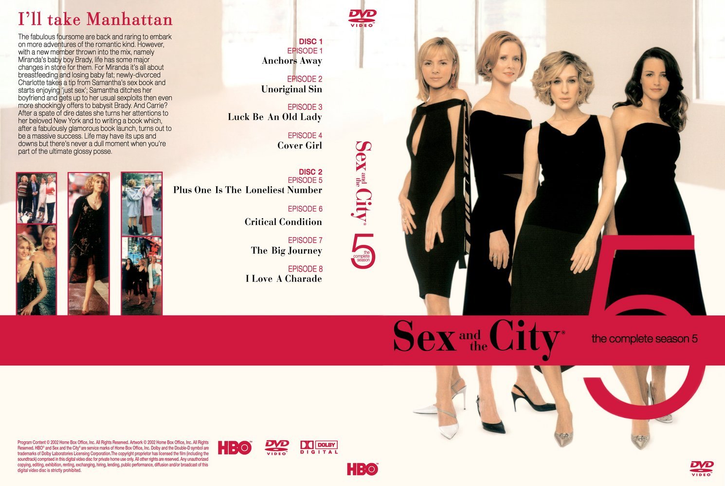 Jaquette DVD Sex and the city Saison 5 Zone 1