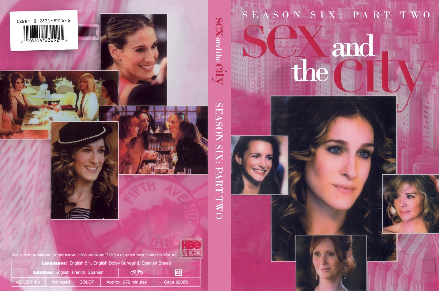 Jaquette DVD Sex and the city Saison 6 DVD 2 Zone1