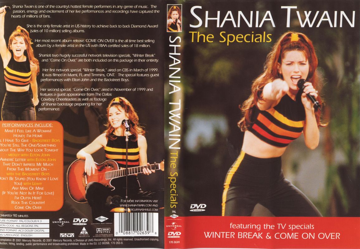 Jaquette DVD Shania Twain The Specials