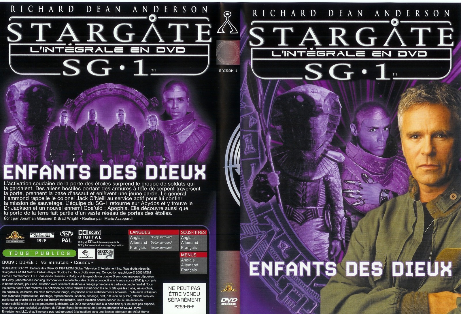 Jaquette DVD Stargate Enfants des dieux