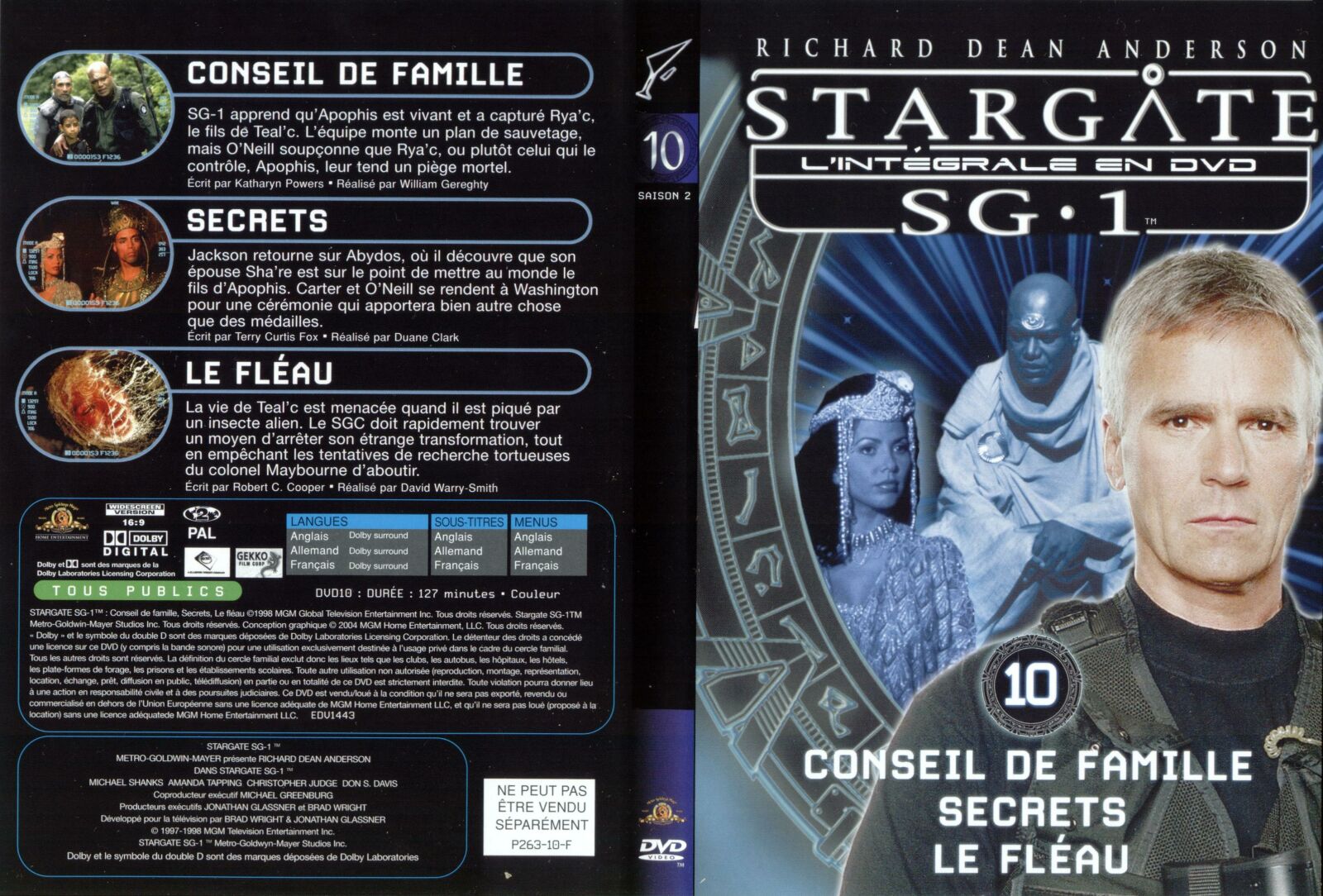 Jaquette DVD Stargate saison 2 vol 10