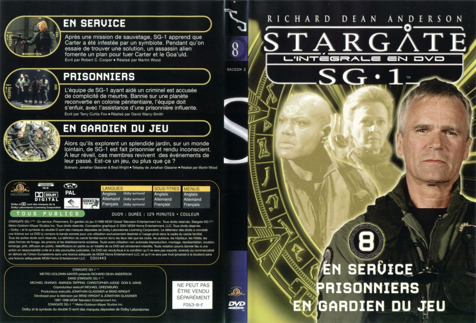 Jaquette DVD Stargate saison 2 vol 8