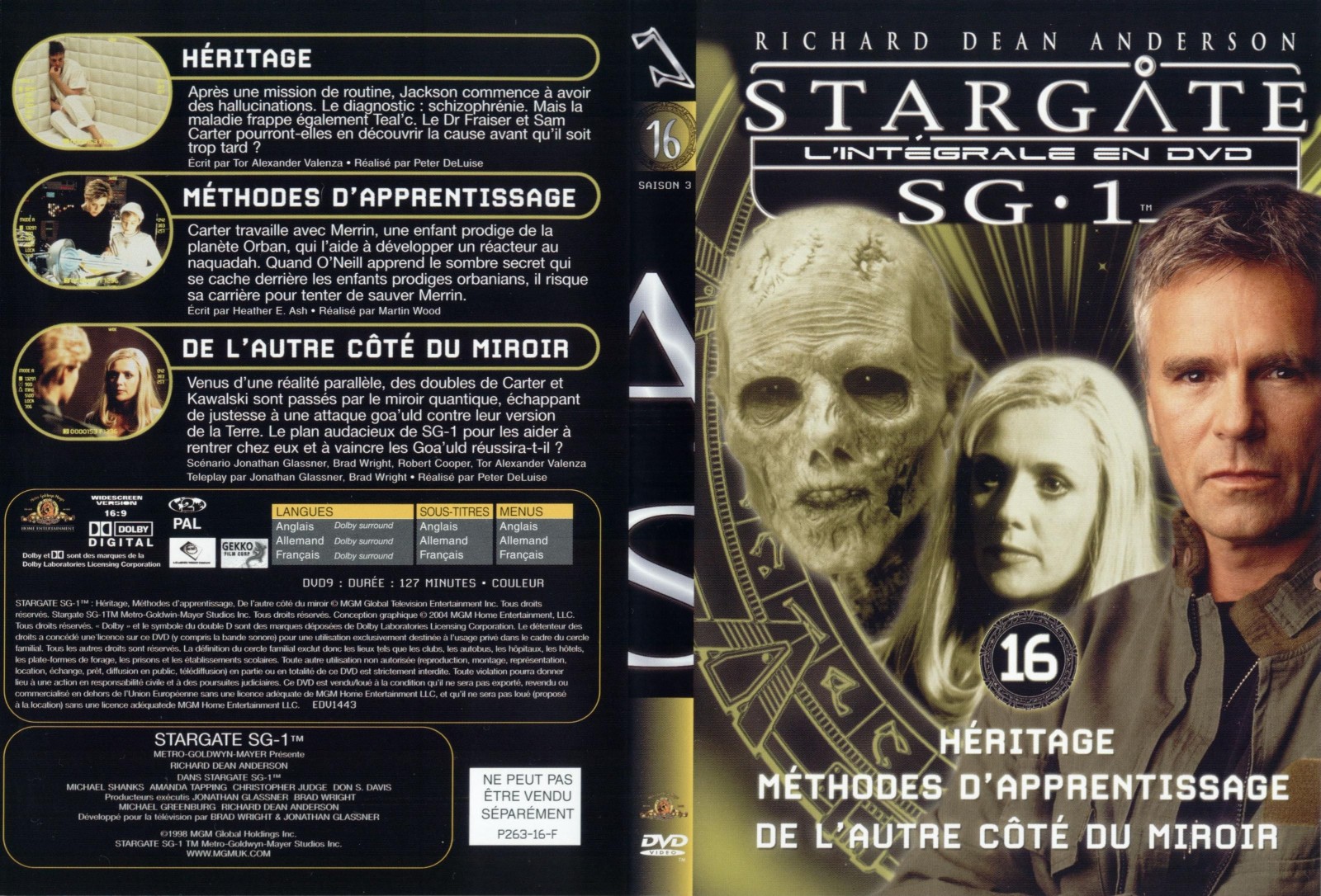Jaquette DVD Stargate saison 3 vol 16