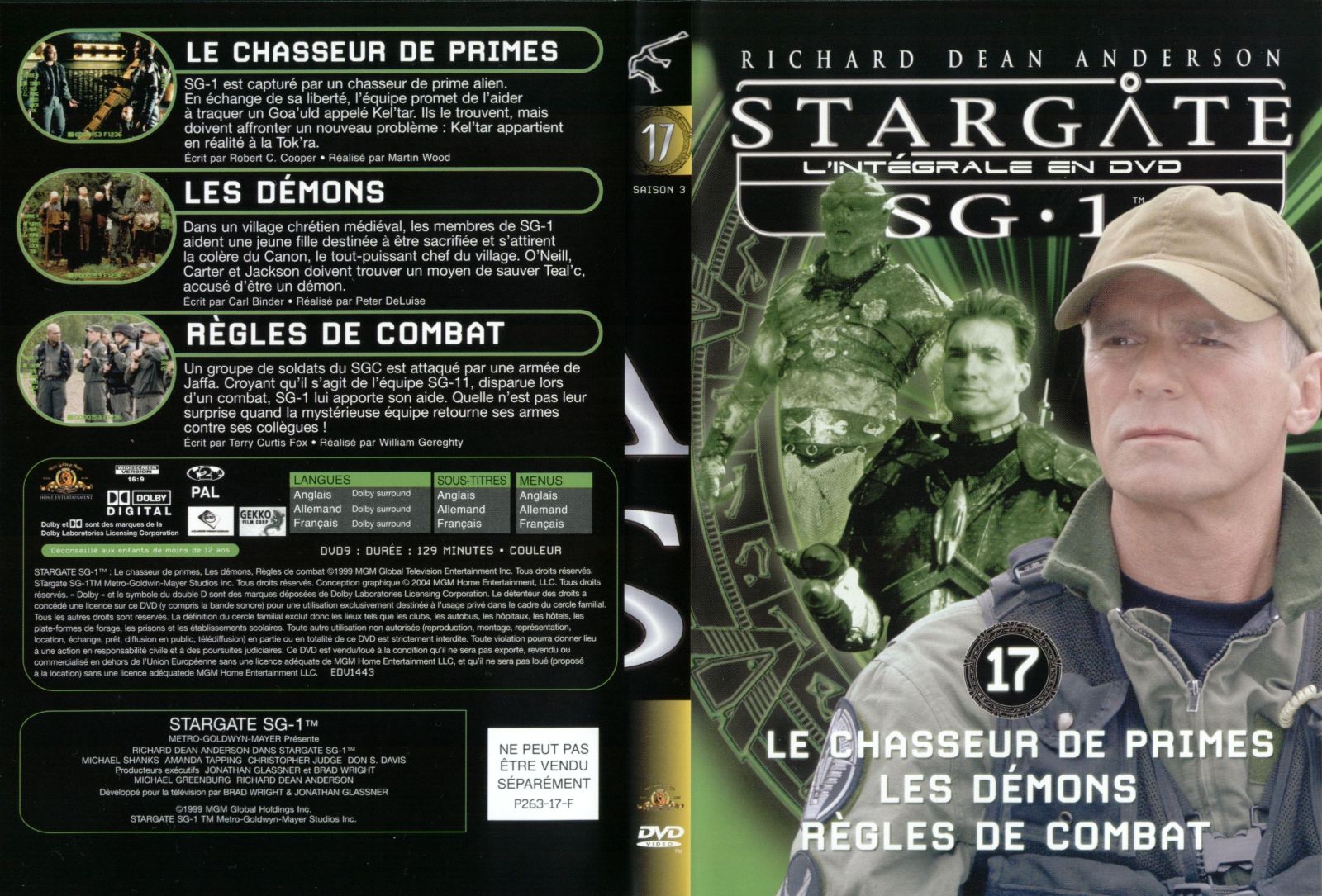 Jaquette DVD Stargate saison 3 vol 17