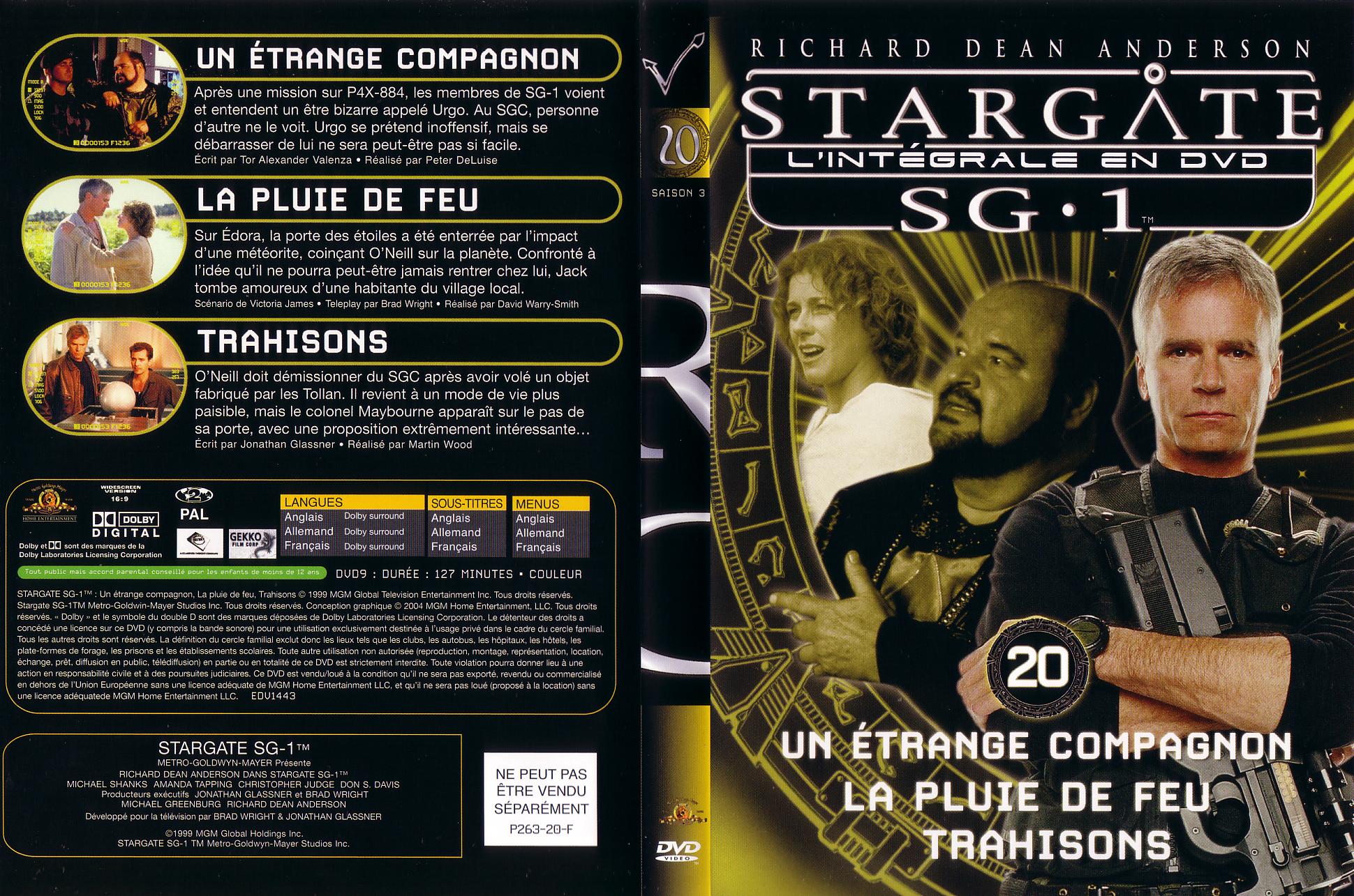 Jaquette DVD Stargate saison 3 vol 20
