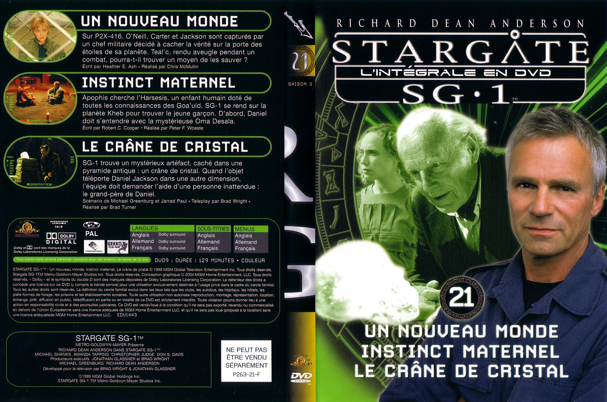 Jaquette DVD Stargate saison 3 vol 21