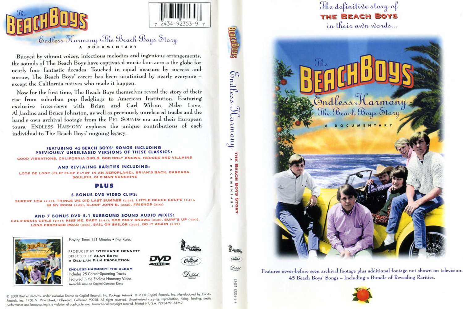 Jaquette DVD The Beach Boys Endless Harmony