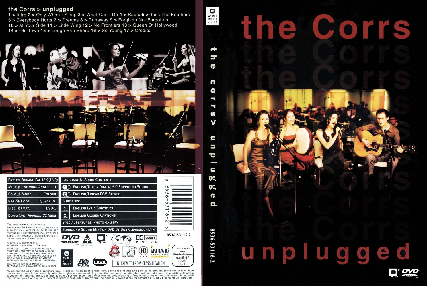 Jaquette DVD The Corrs Unplugged