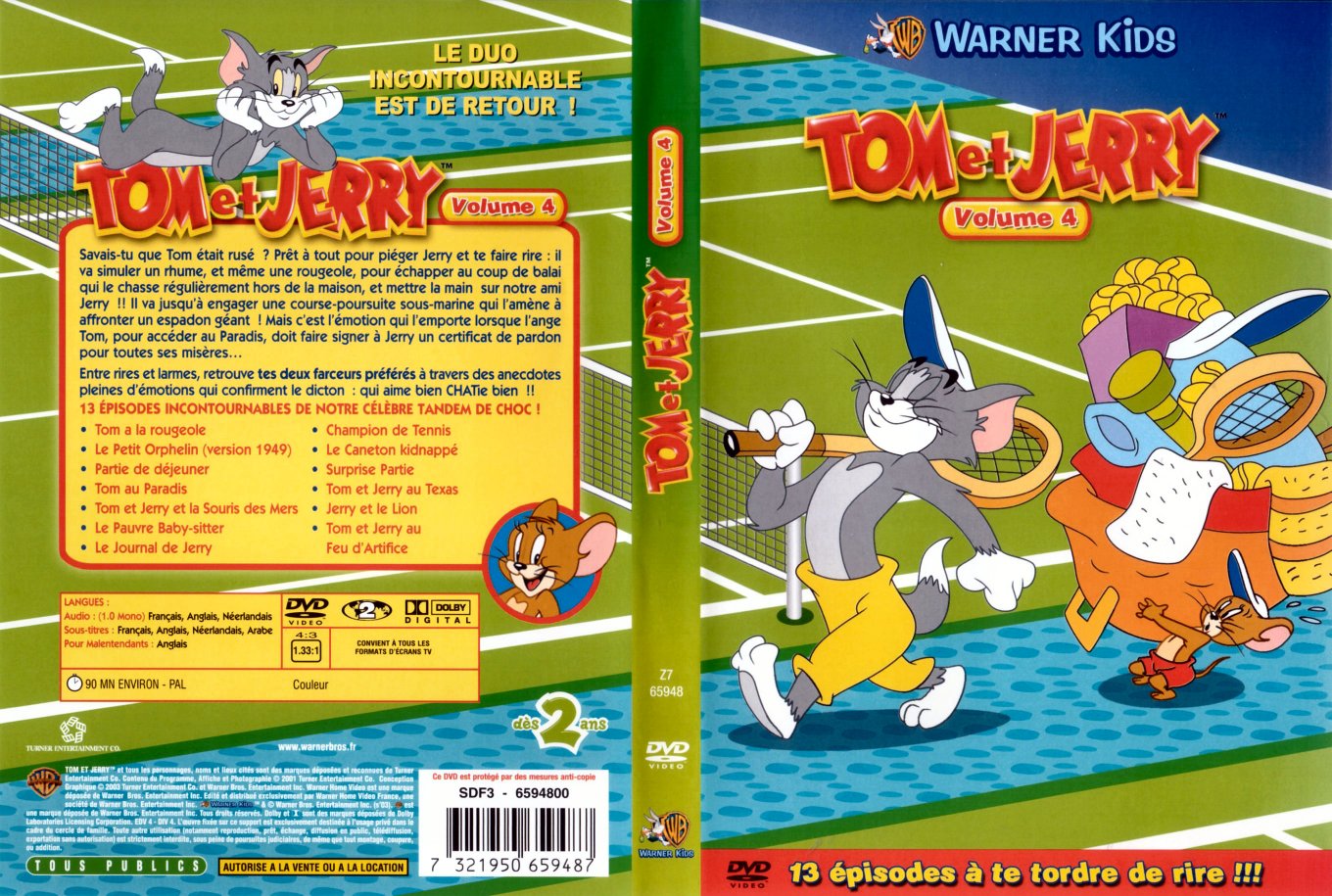 Jaquette DVD Tom et Jerry la collection vol 4 v2