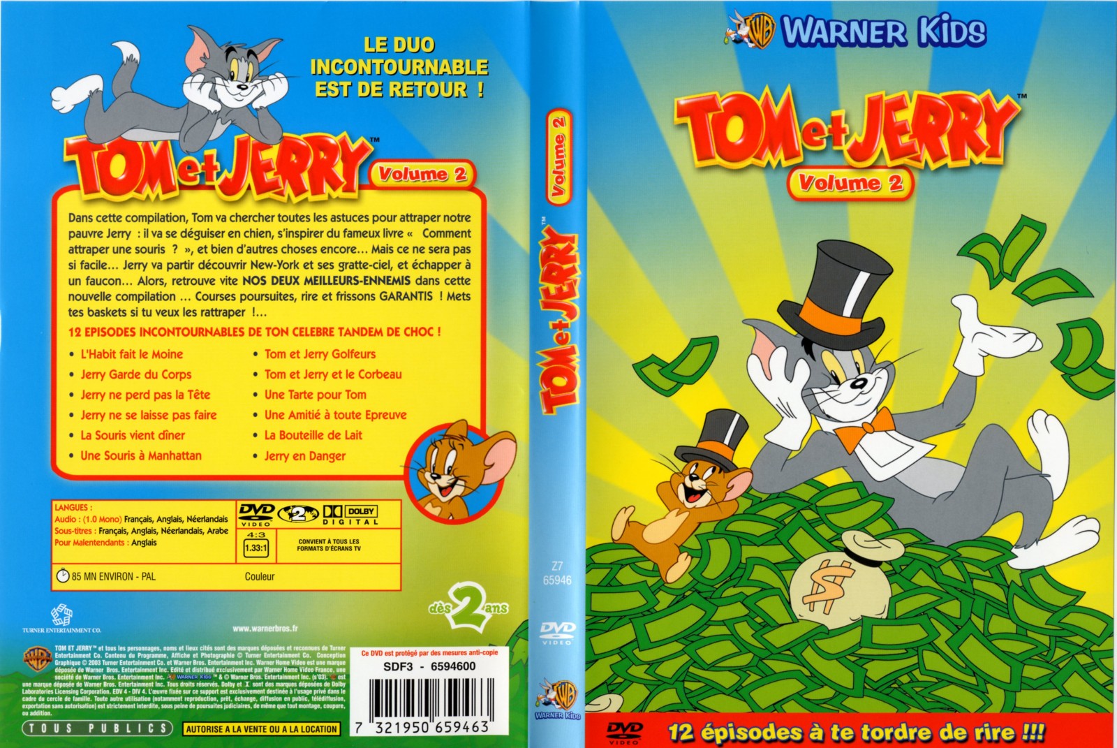 Jaquette DVD Tom et Jerry vol 2