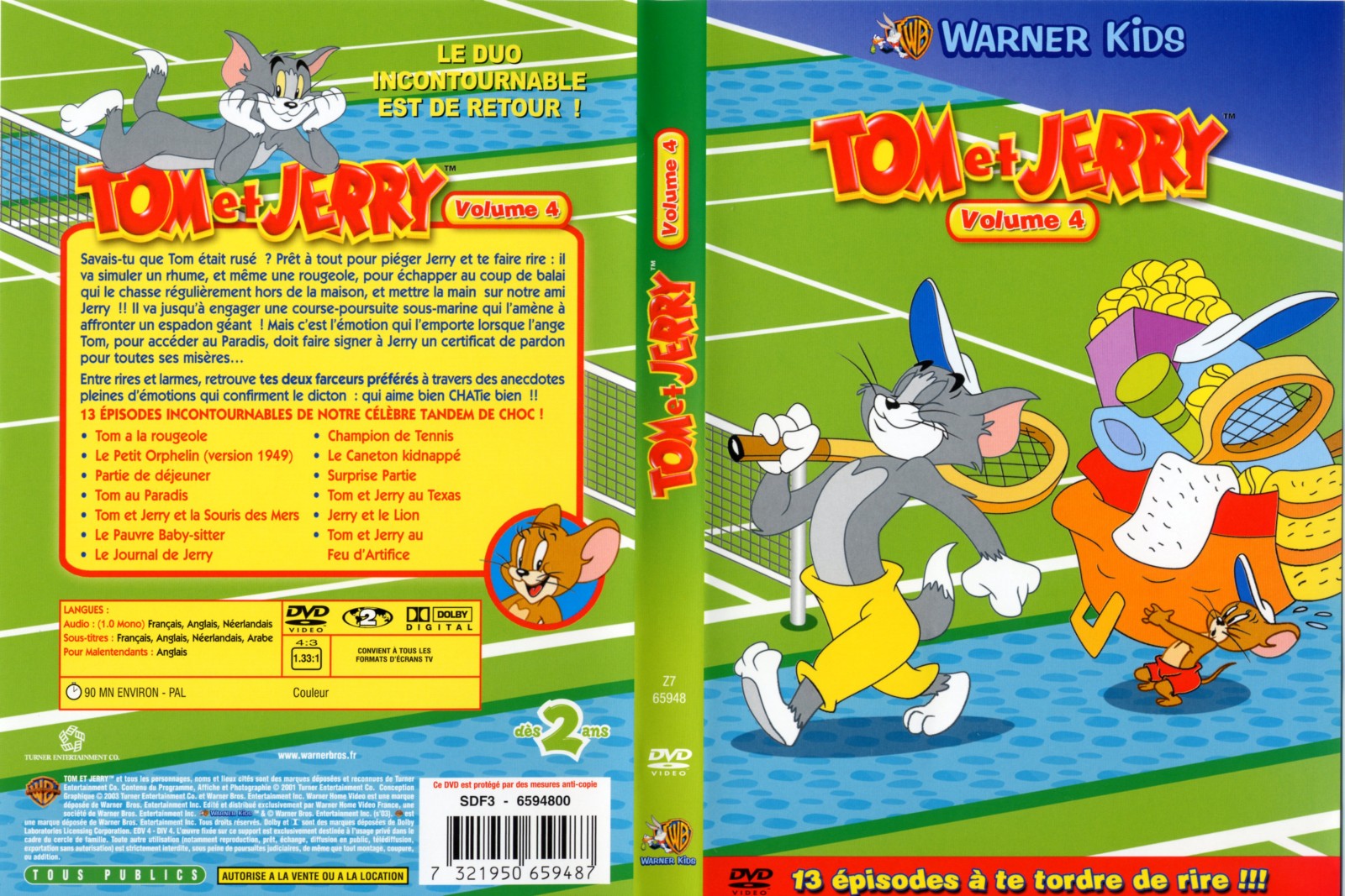 Jaquette DVD Tom et Jerry vol 4