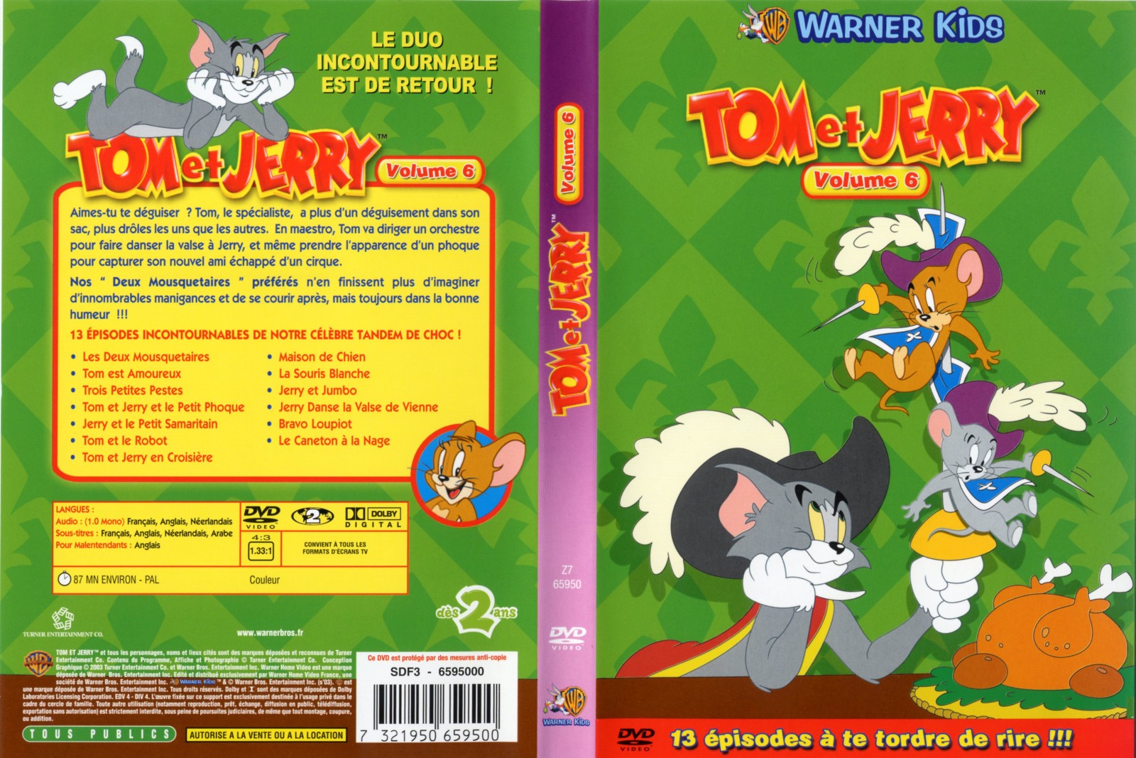 Jaquette DVD Tom et Jerry vol 6