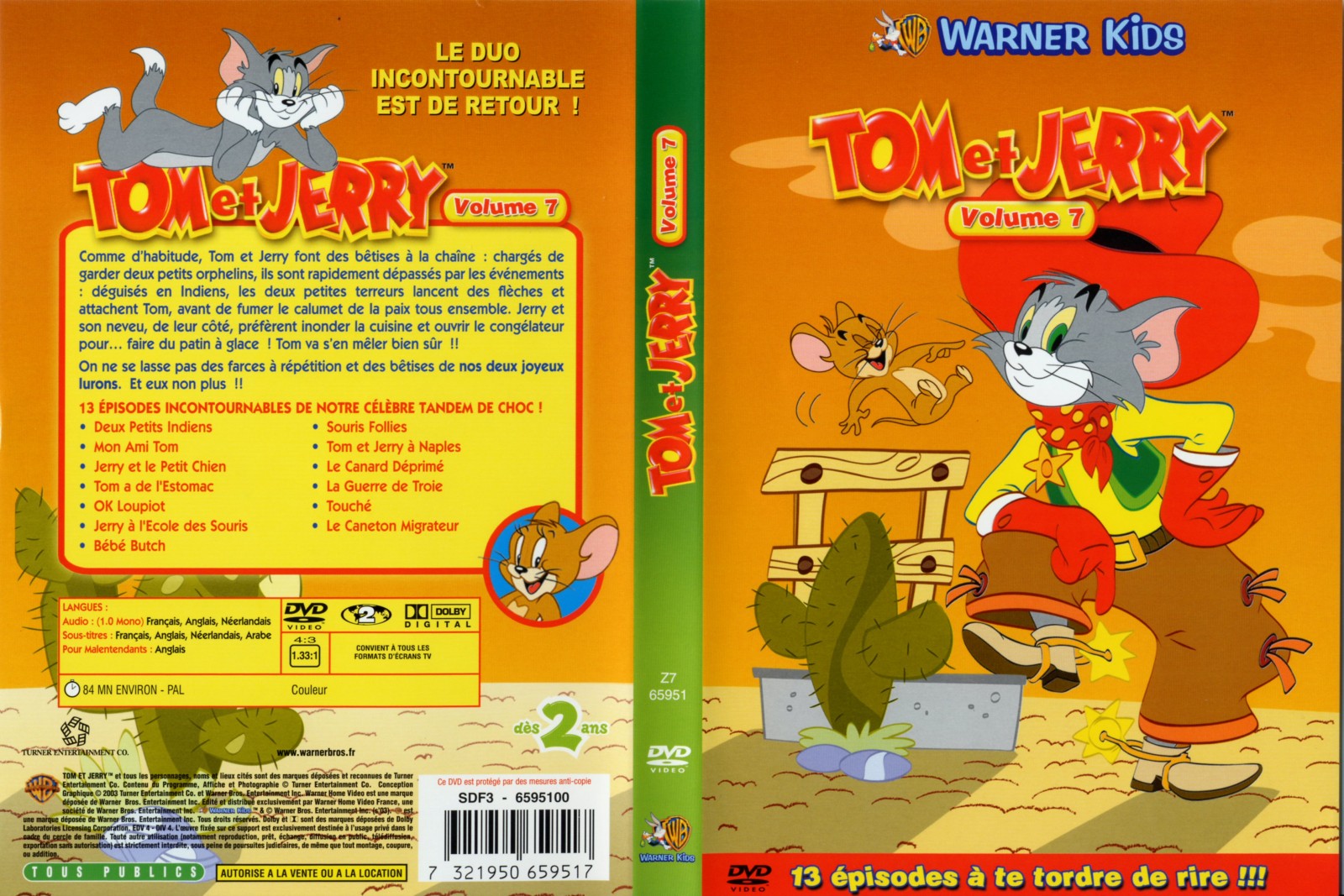 Jaquette DVD Tom et Jerry vol 7