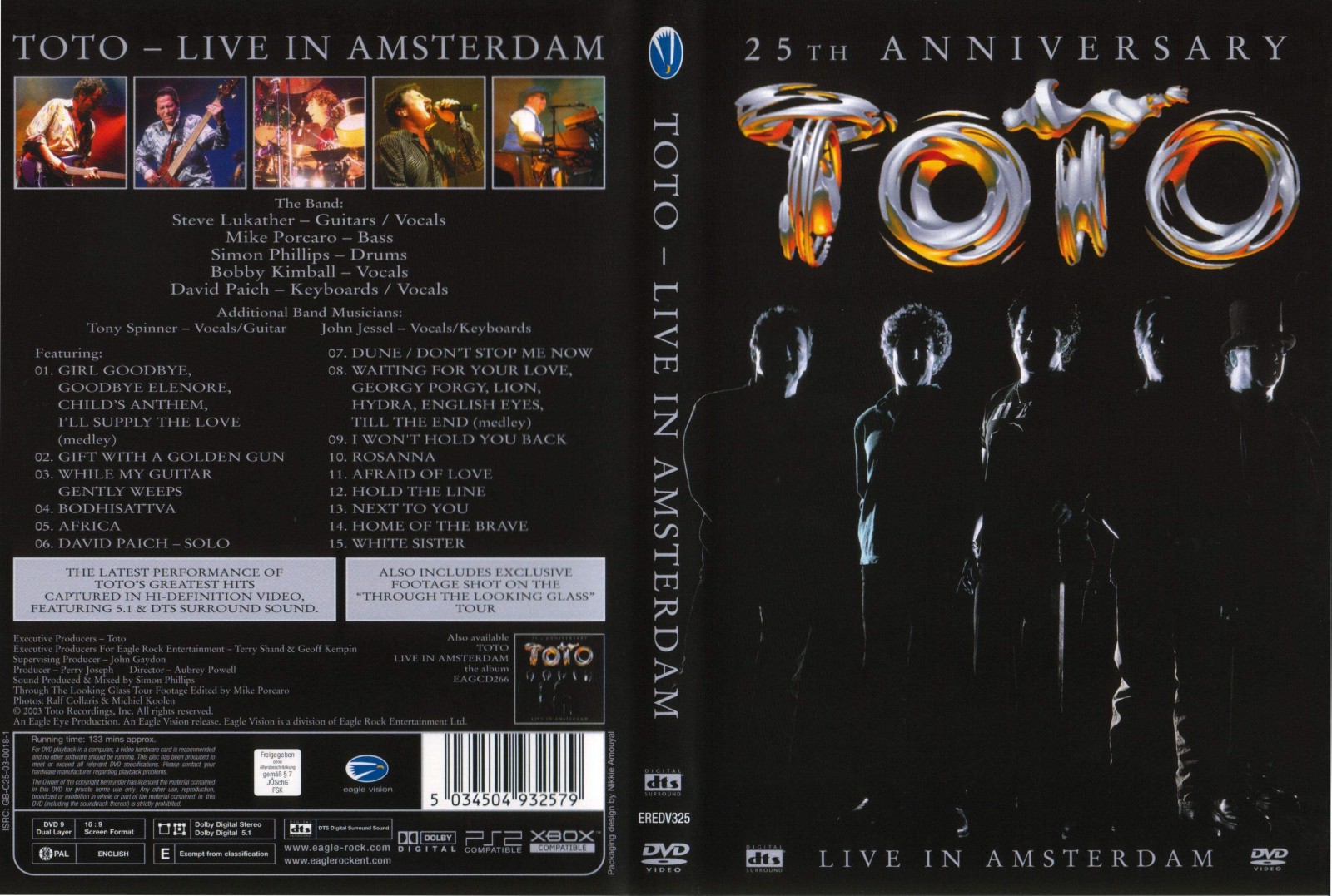 Jaquette DVD Toto live in amsterdam