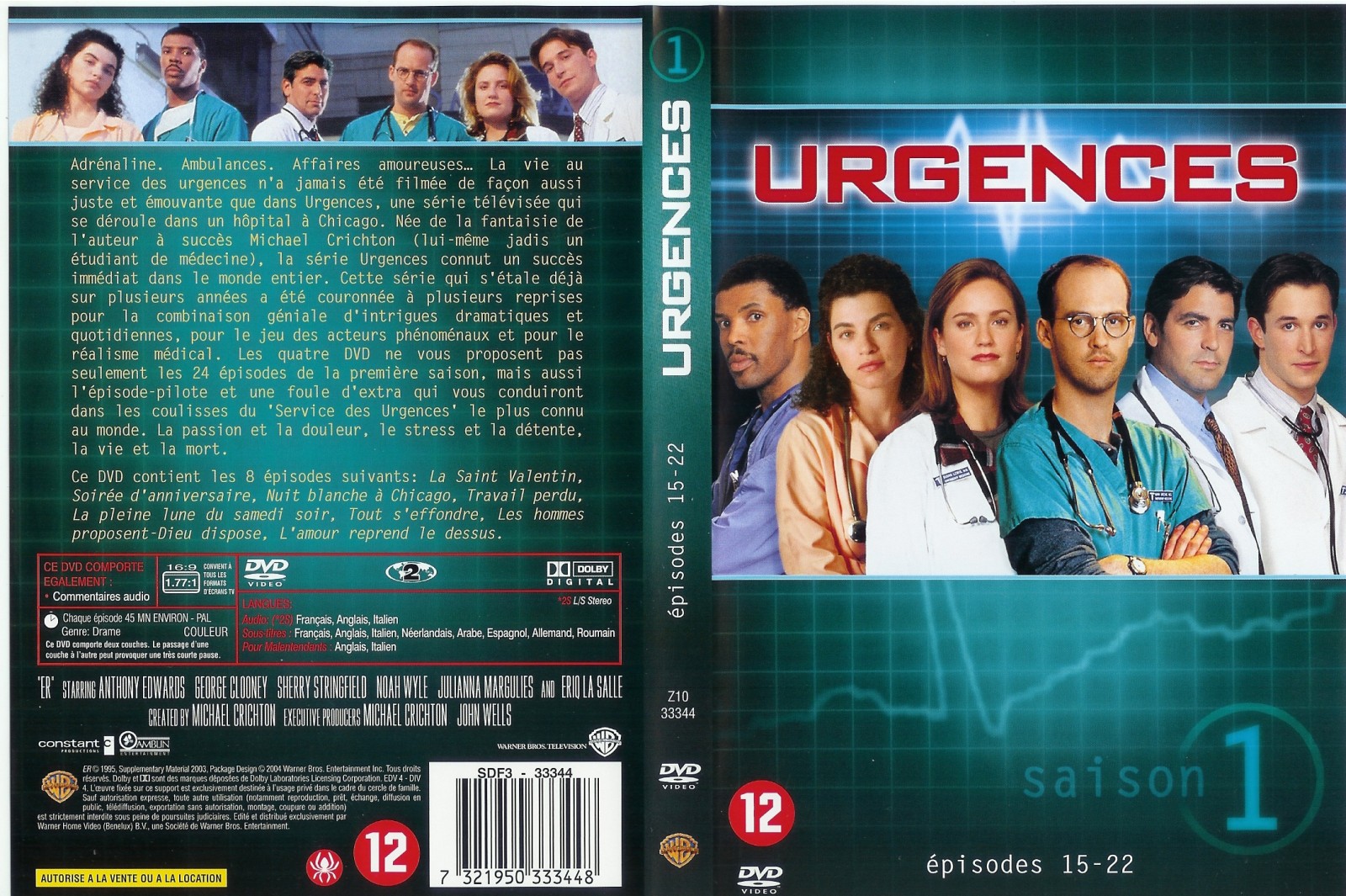 Jaquette DVD Ugences saison 1 episodes 15-22