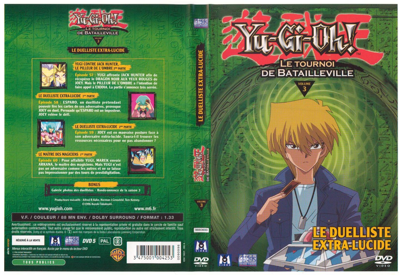 Jaquette DVD Yu-gi-oh! le tournoi de batailleville vol 3