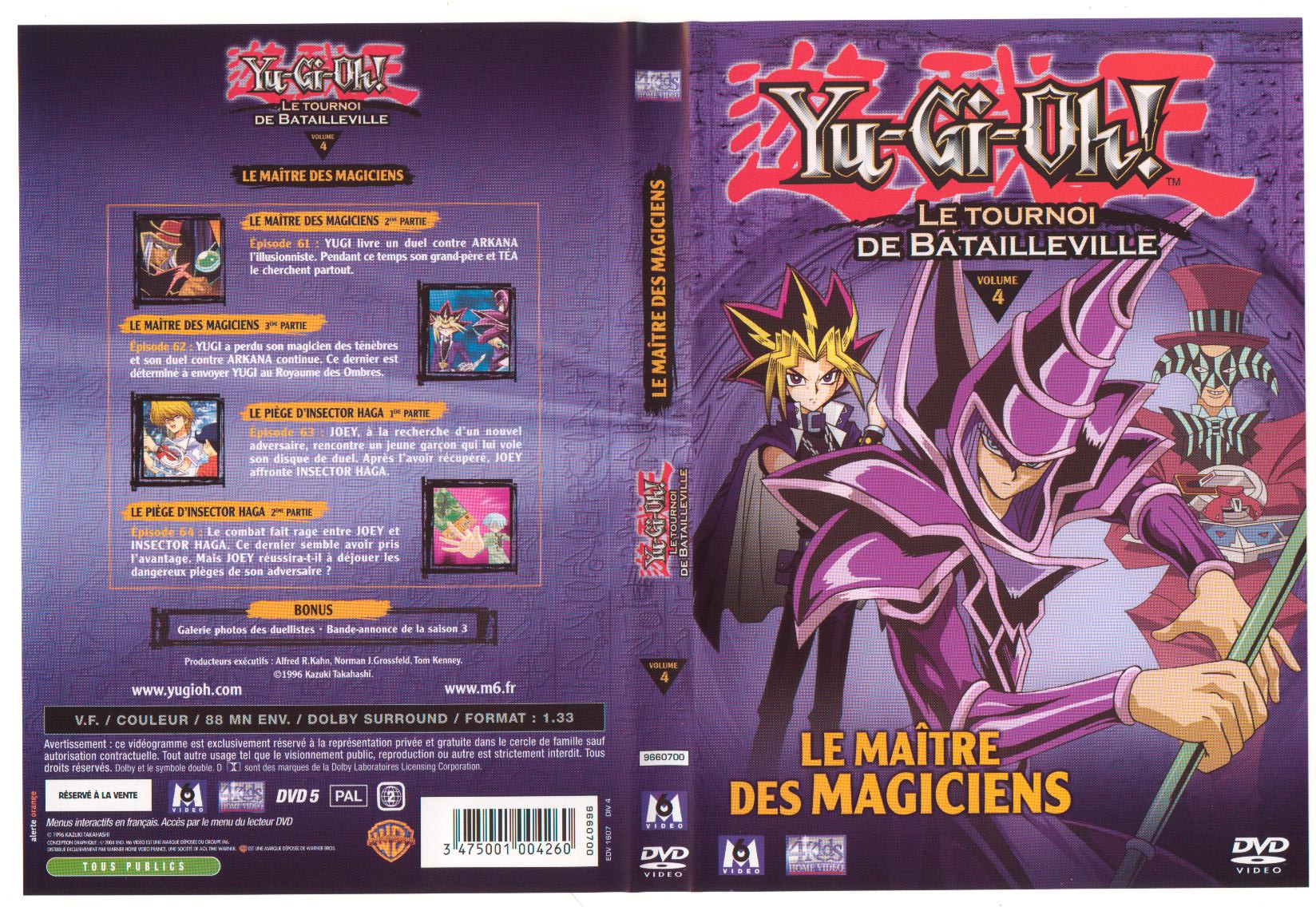 Jaquette DVD Yu-gi-oh! le tournoi de batailleville vol 4