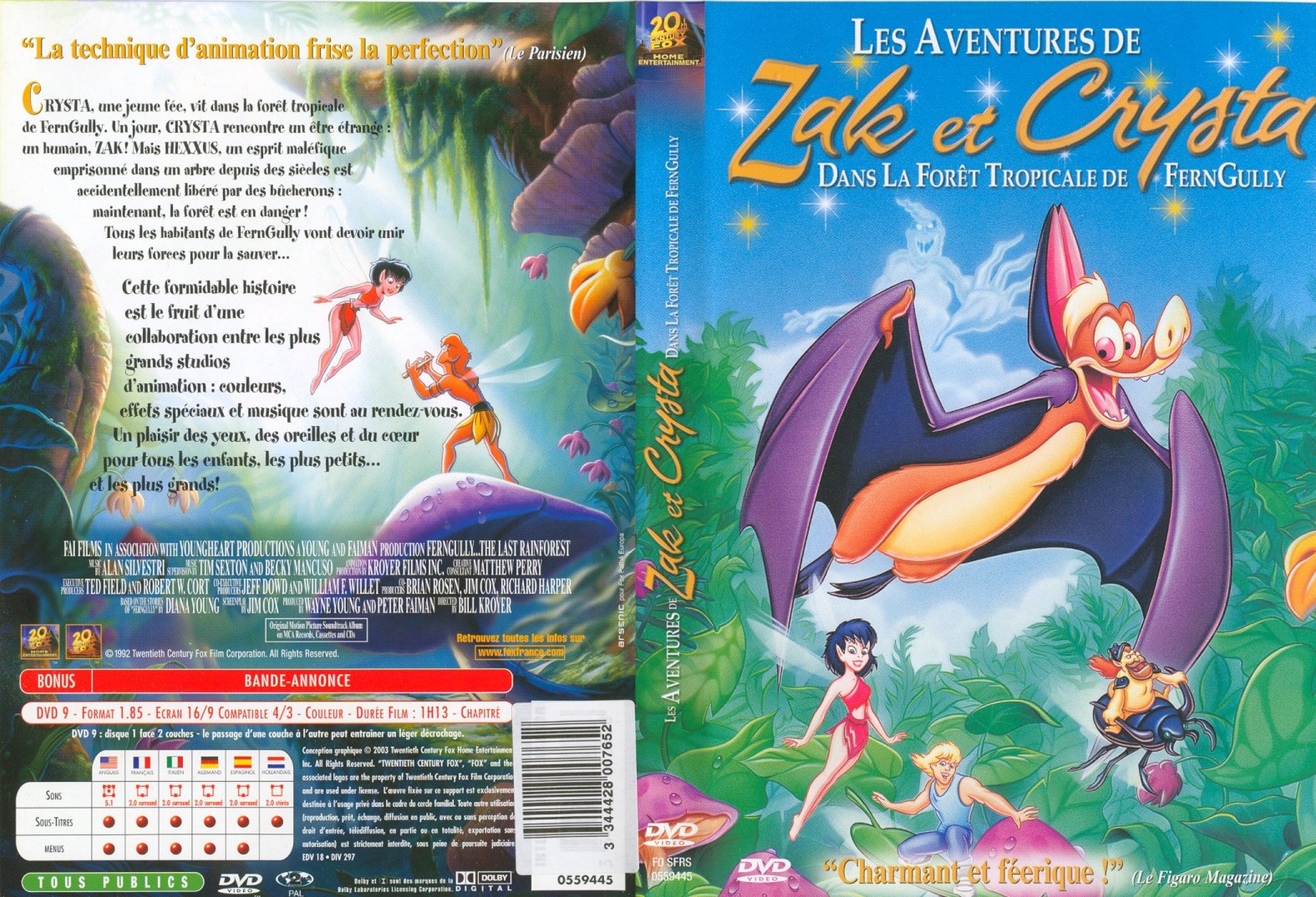 Jaquette DVD Zak et Crysta dans la foret tropicale