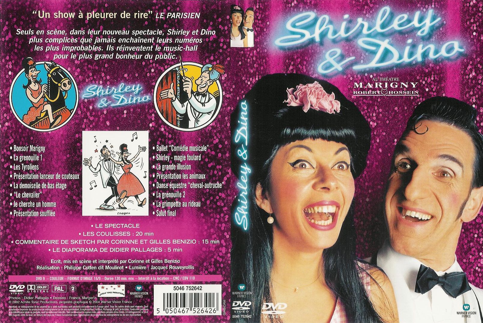 Jaquette DVD shirley et dino au thtre marigny