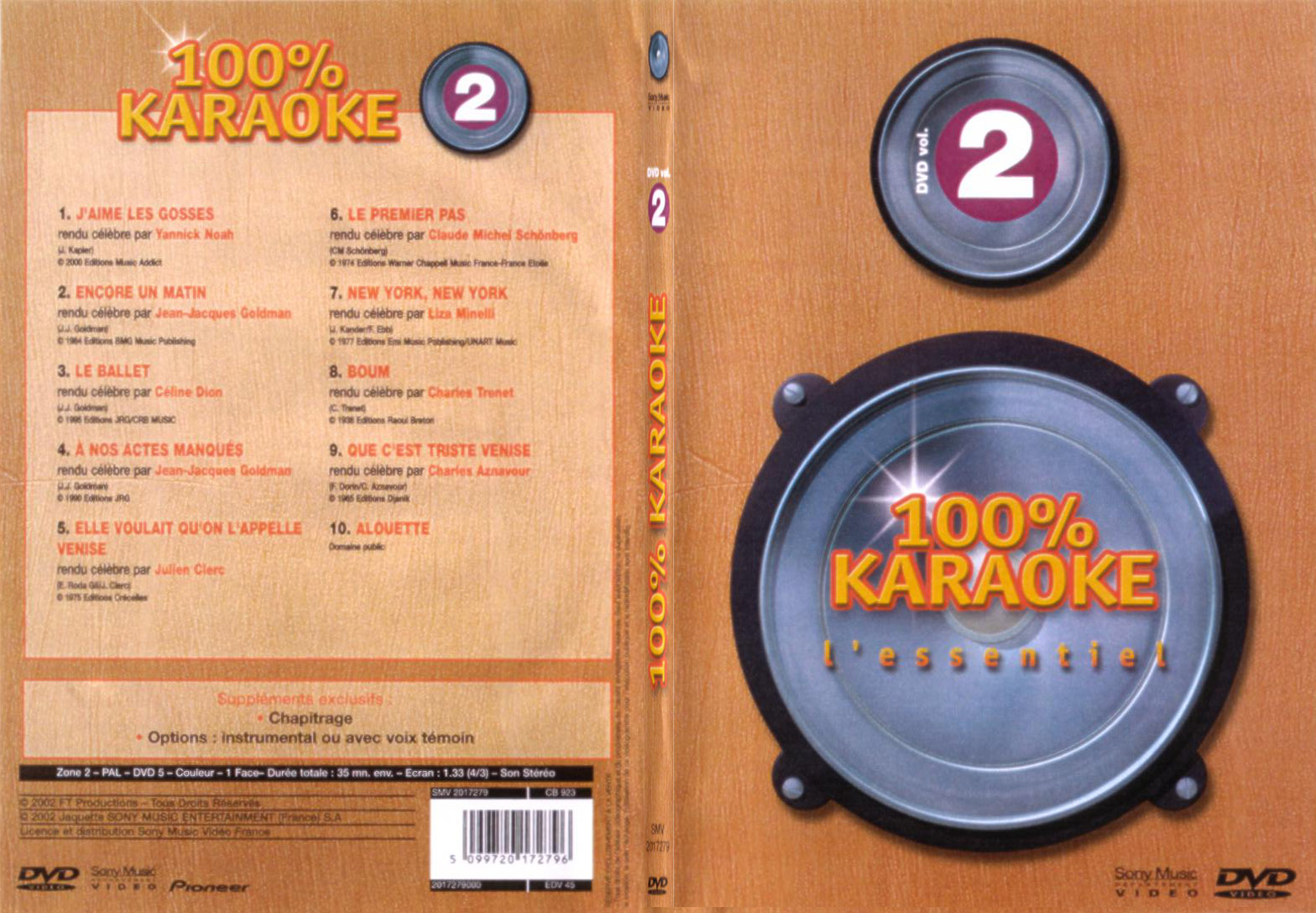 Jaquette DVD 100 karaoke vol 2 - SLIM