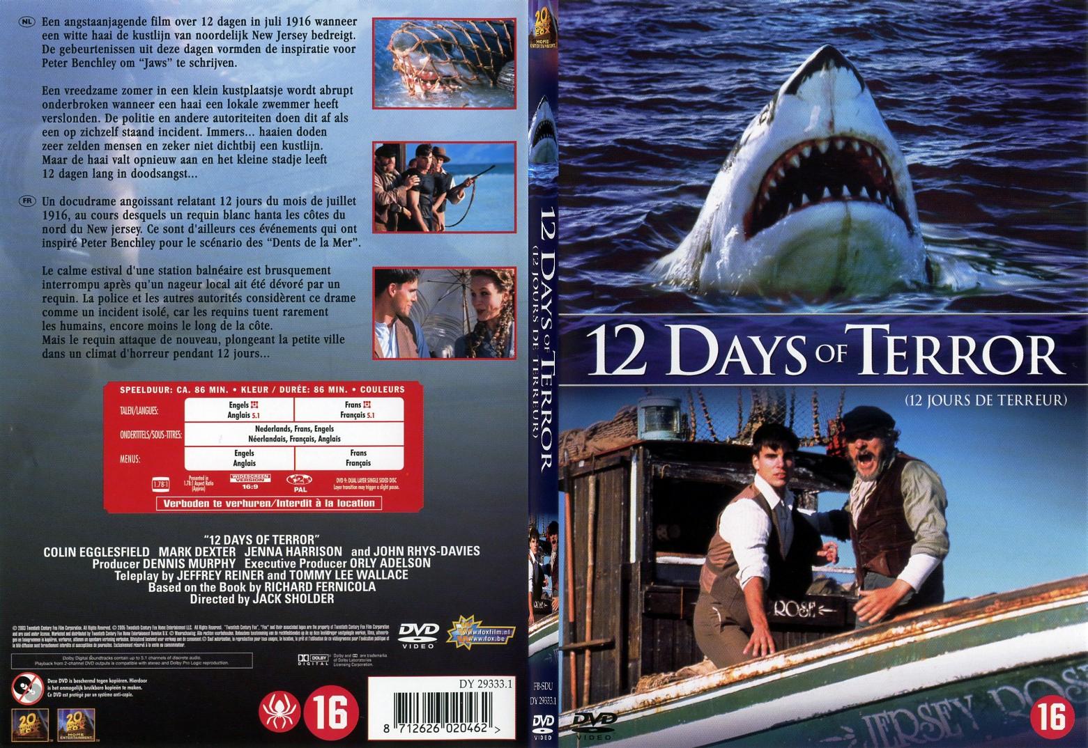 Jaquette DVD 12 jours de terreur - SLIM