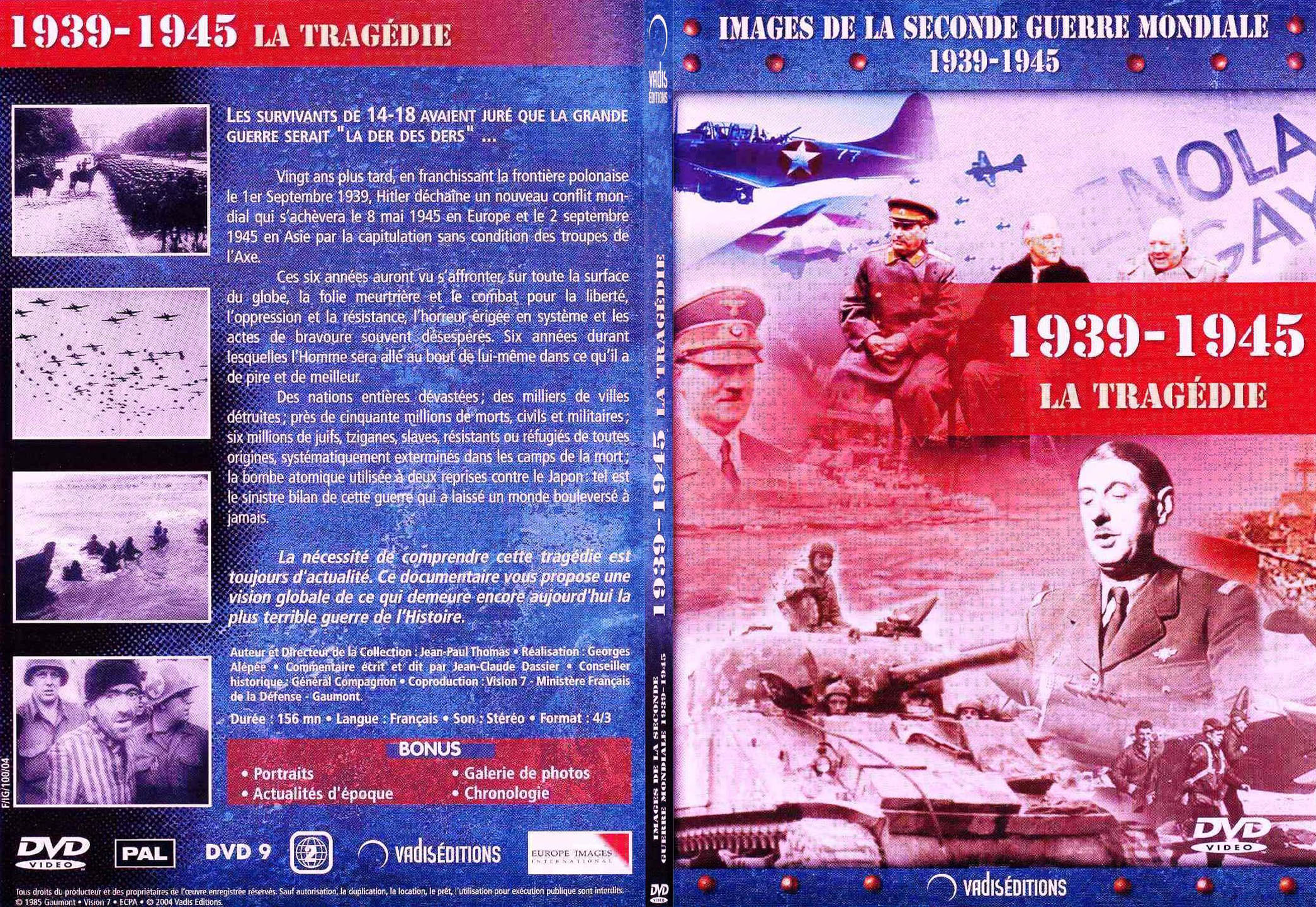 Jaquette DVD 1939-1945 la tragdie - SLIM