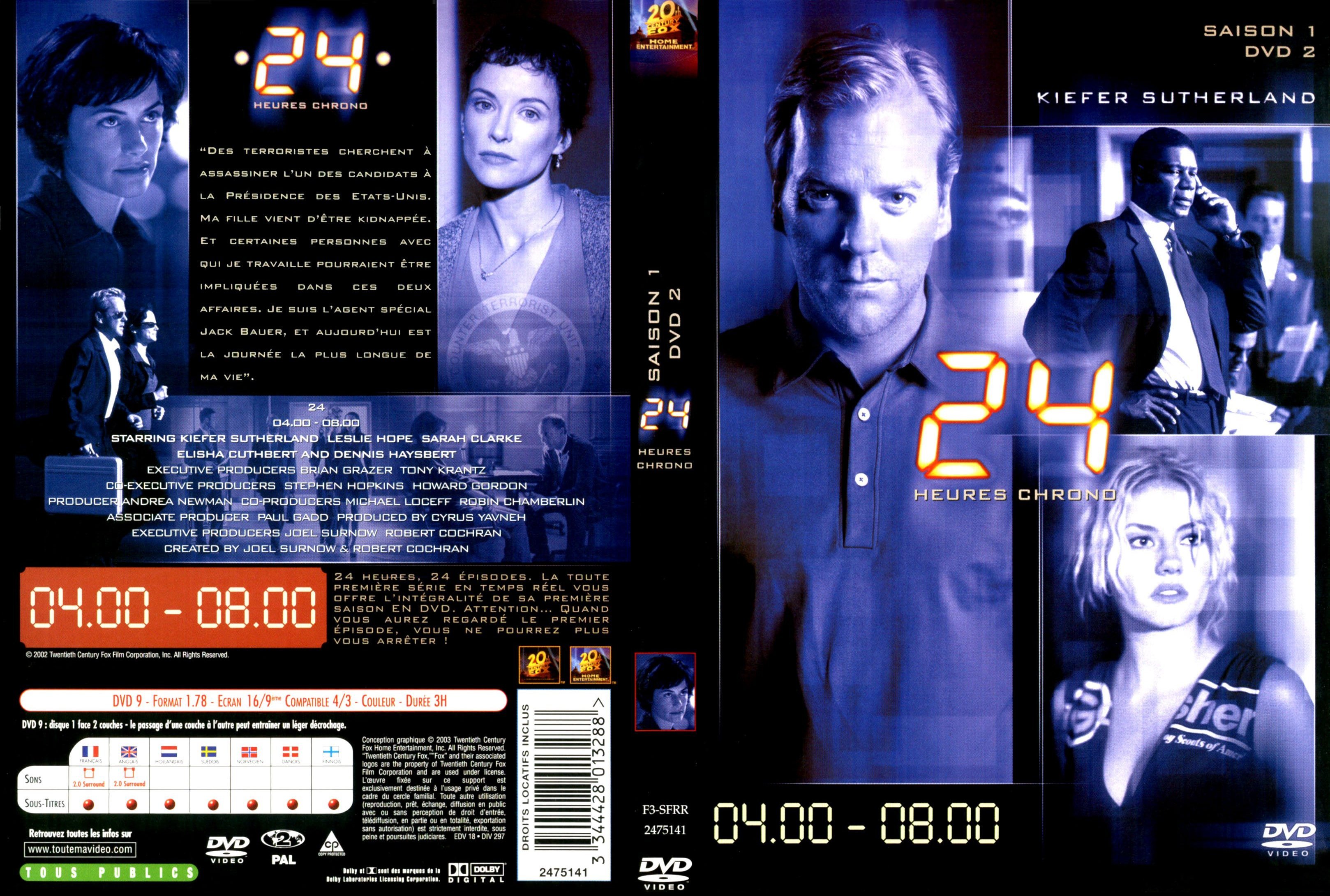 Jaquette DVD 24 heures chrono Saison 1 dvd 2