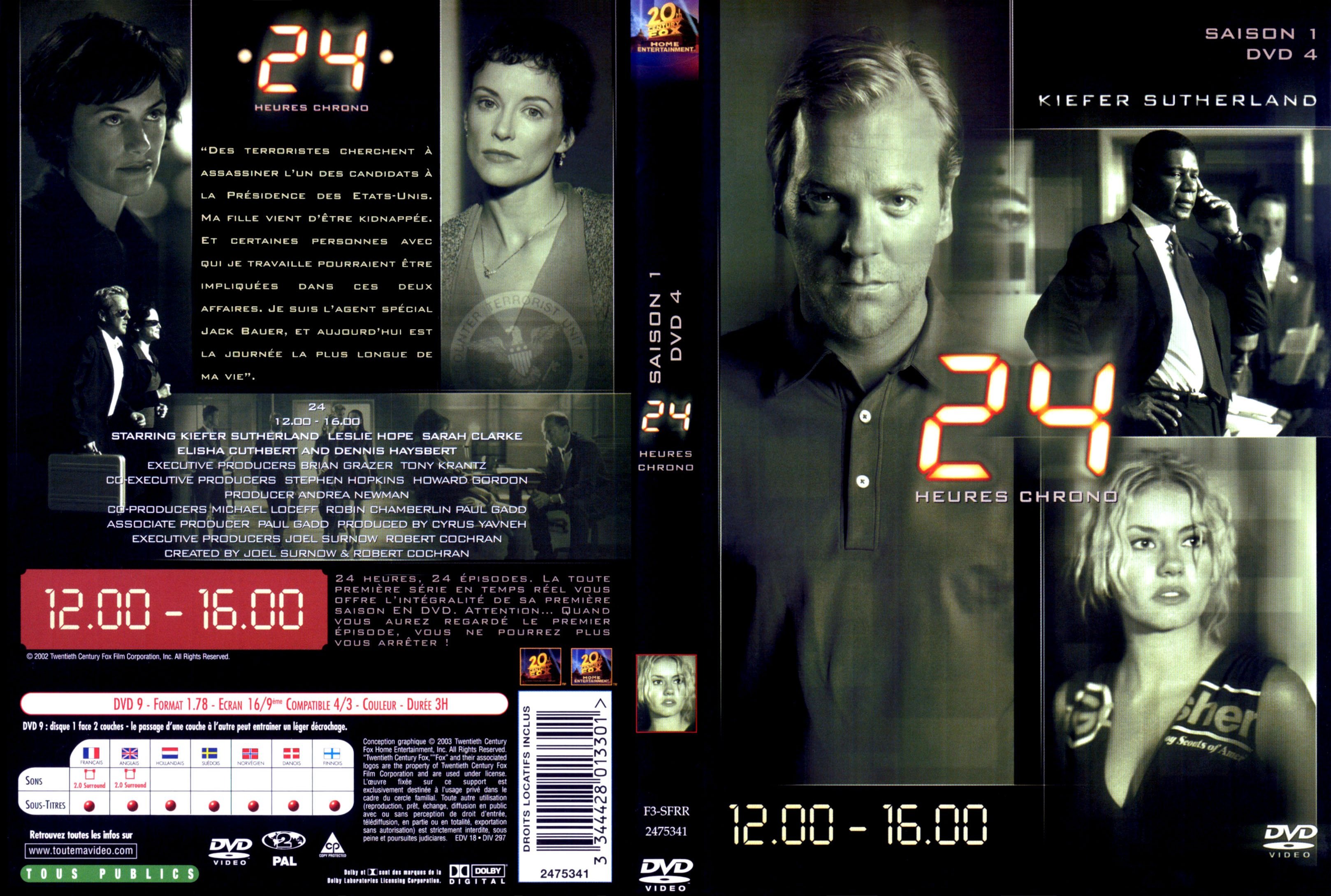 Jaquette DVD 24 heures chrono Saison 1 dvd 4