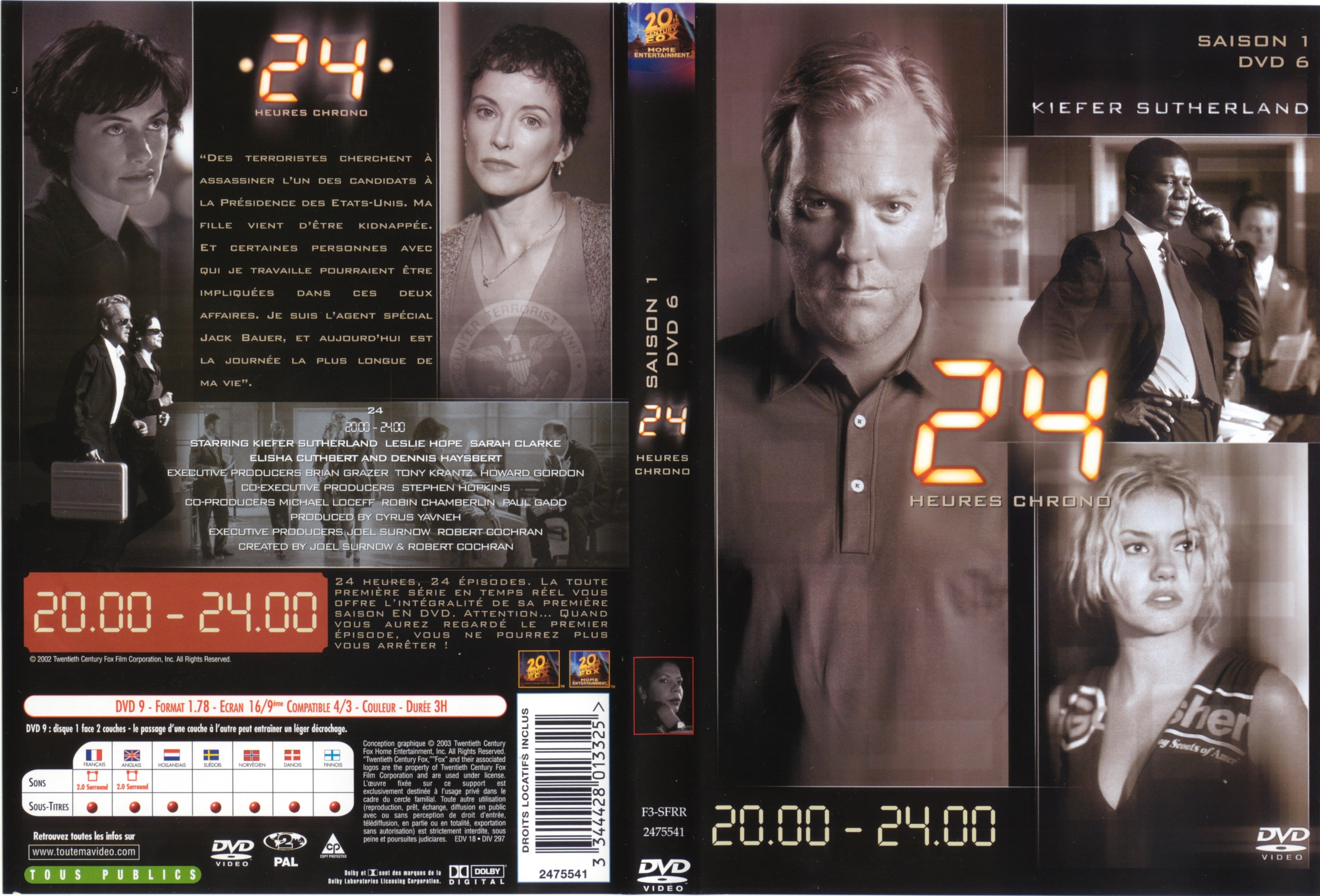 Jaquette DVD 24 heures chrono Saison 1 dvd 6