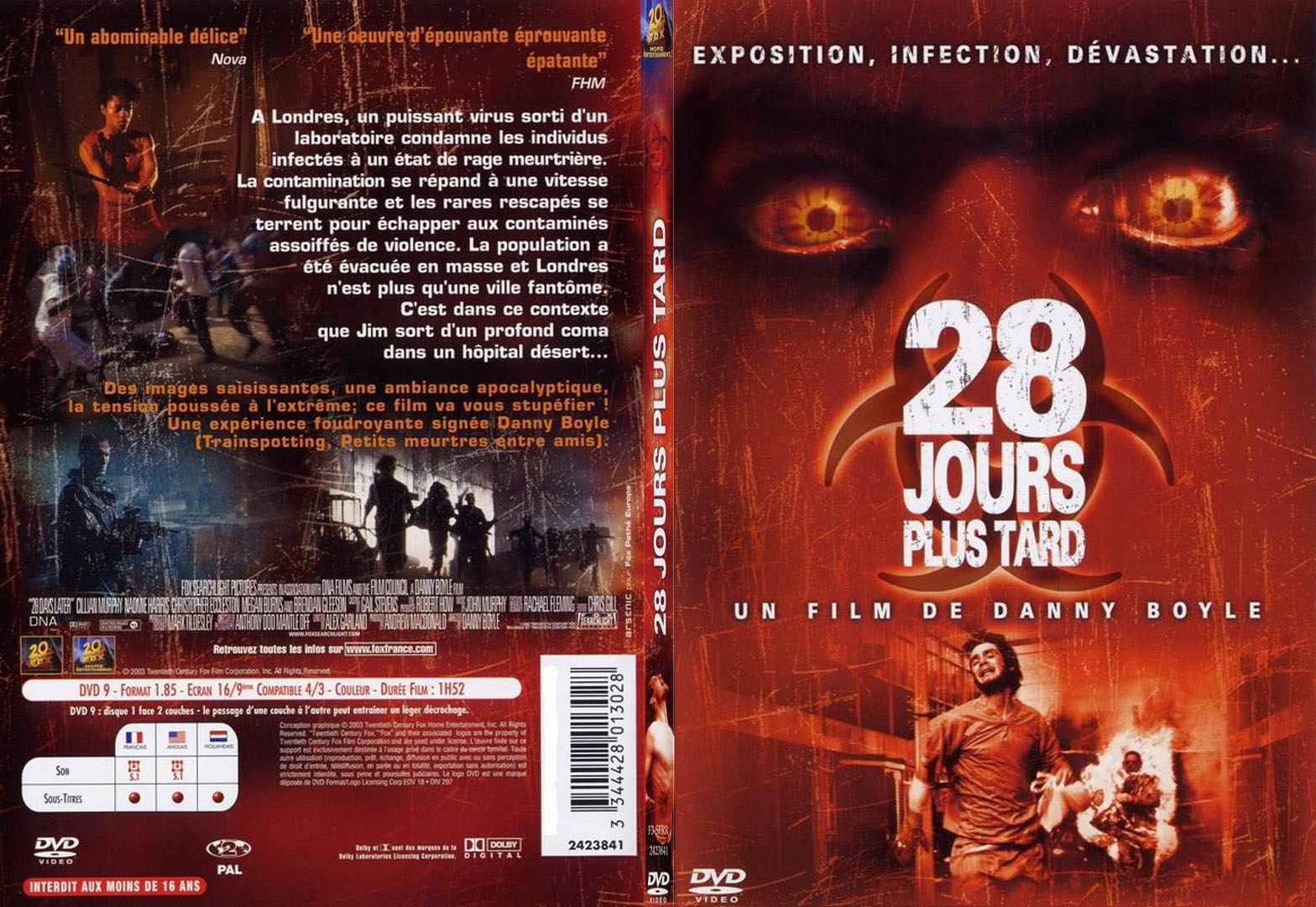 Jaquette DVD 28 jours plus tard - SLIM