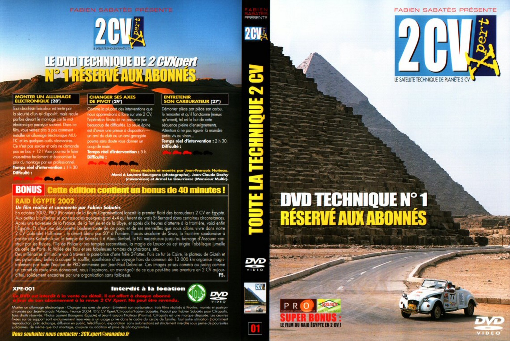 Jaquette DVD 2CV expert 1