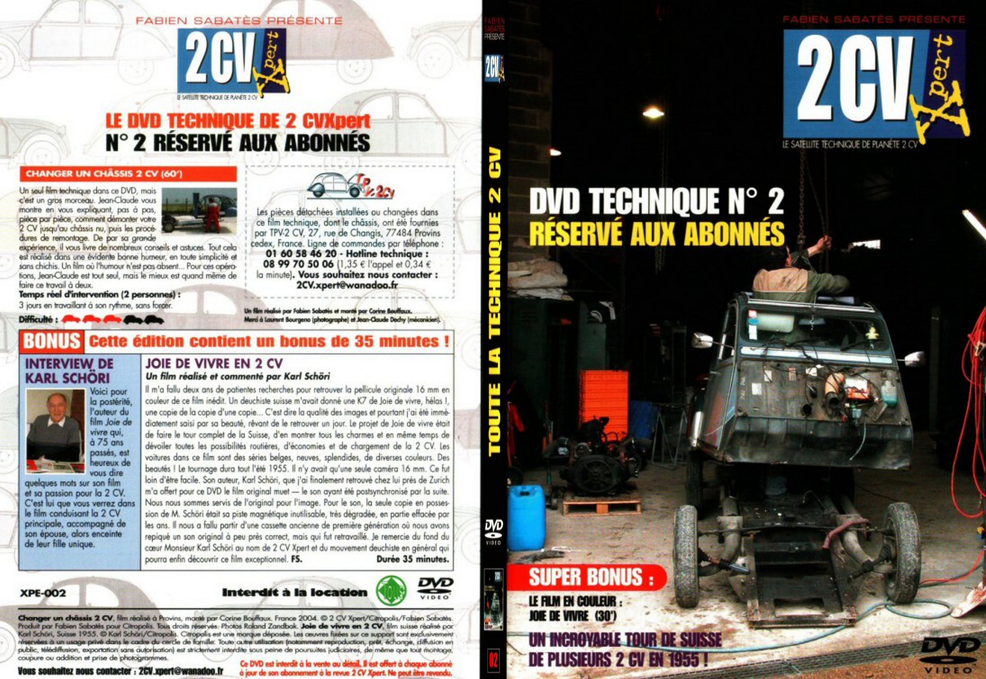 Jaquette DVD 2CV expert 2 - SLIM