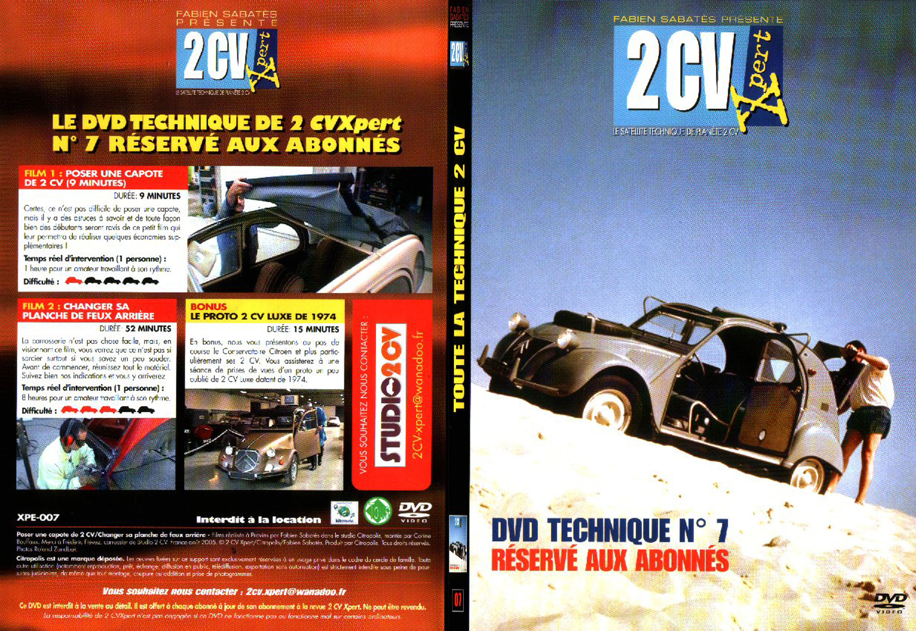 Jaquette DVD 2CV expert 7 - SLIM