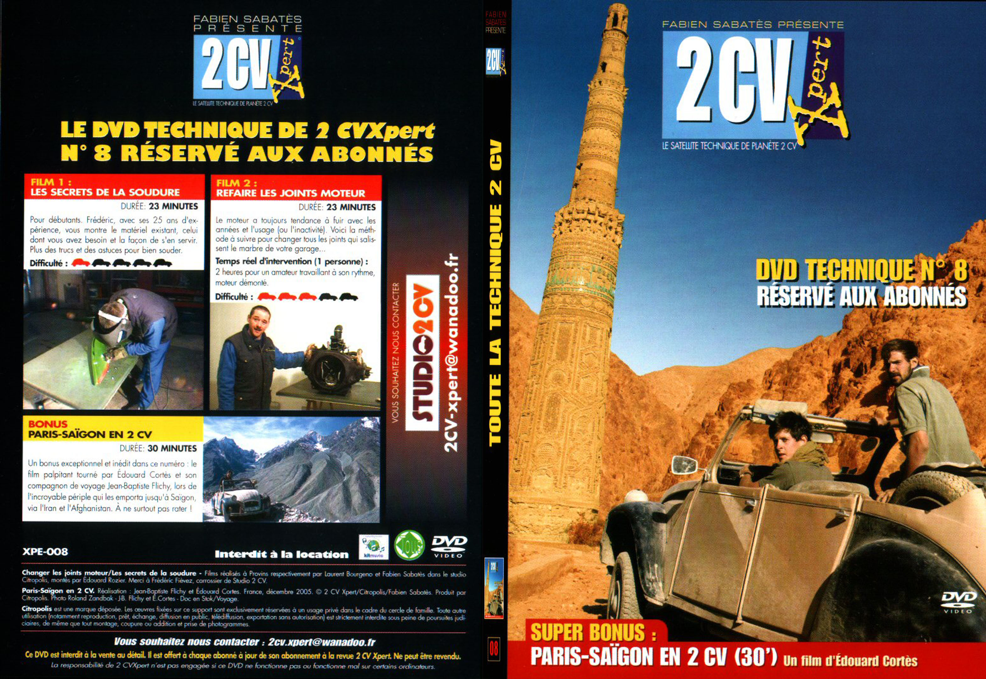 Jaquette DVD 2CV expert 8 - SLIM